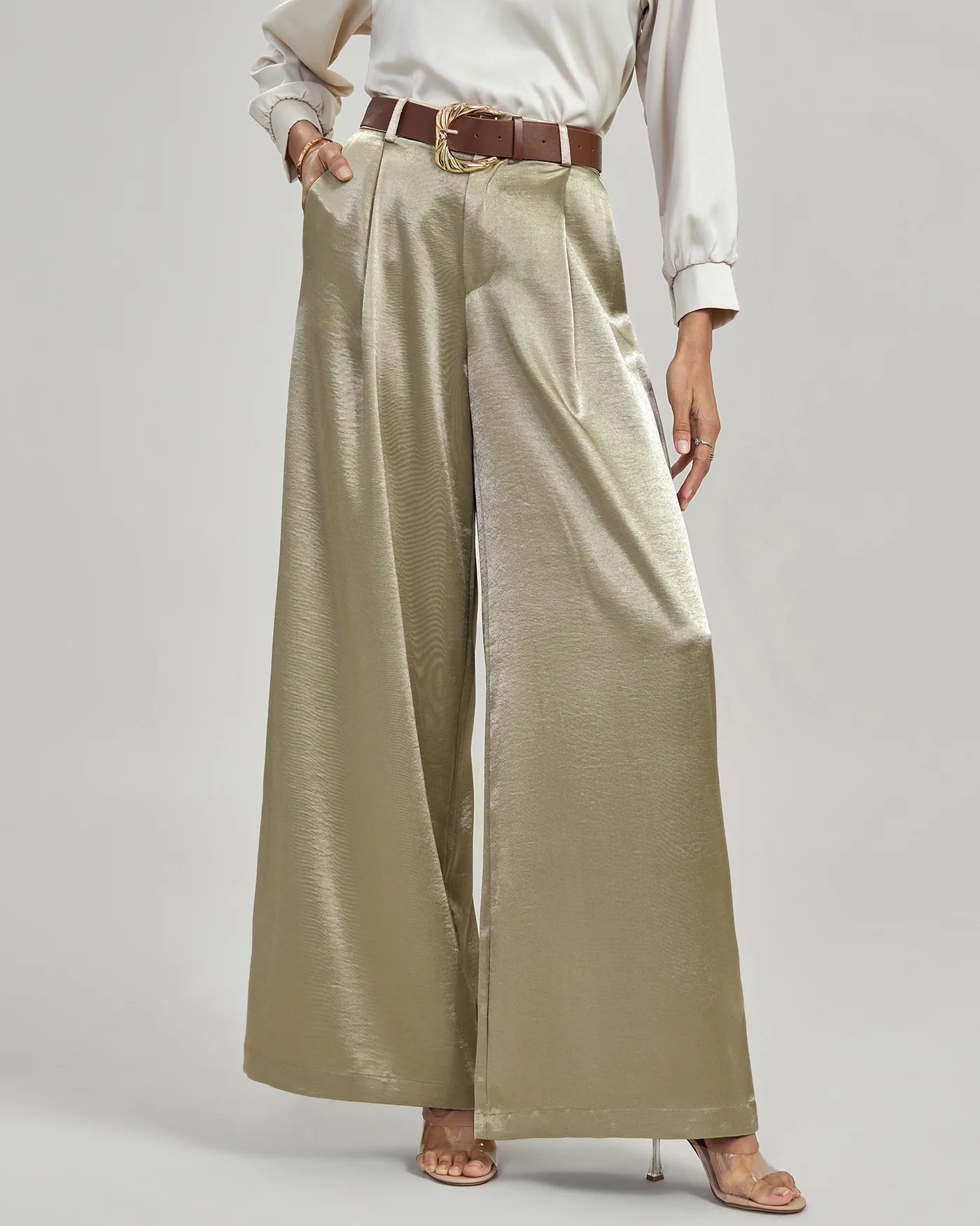Apricot Belt Casual Pants - Image 2