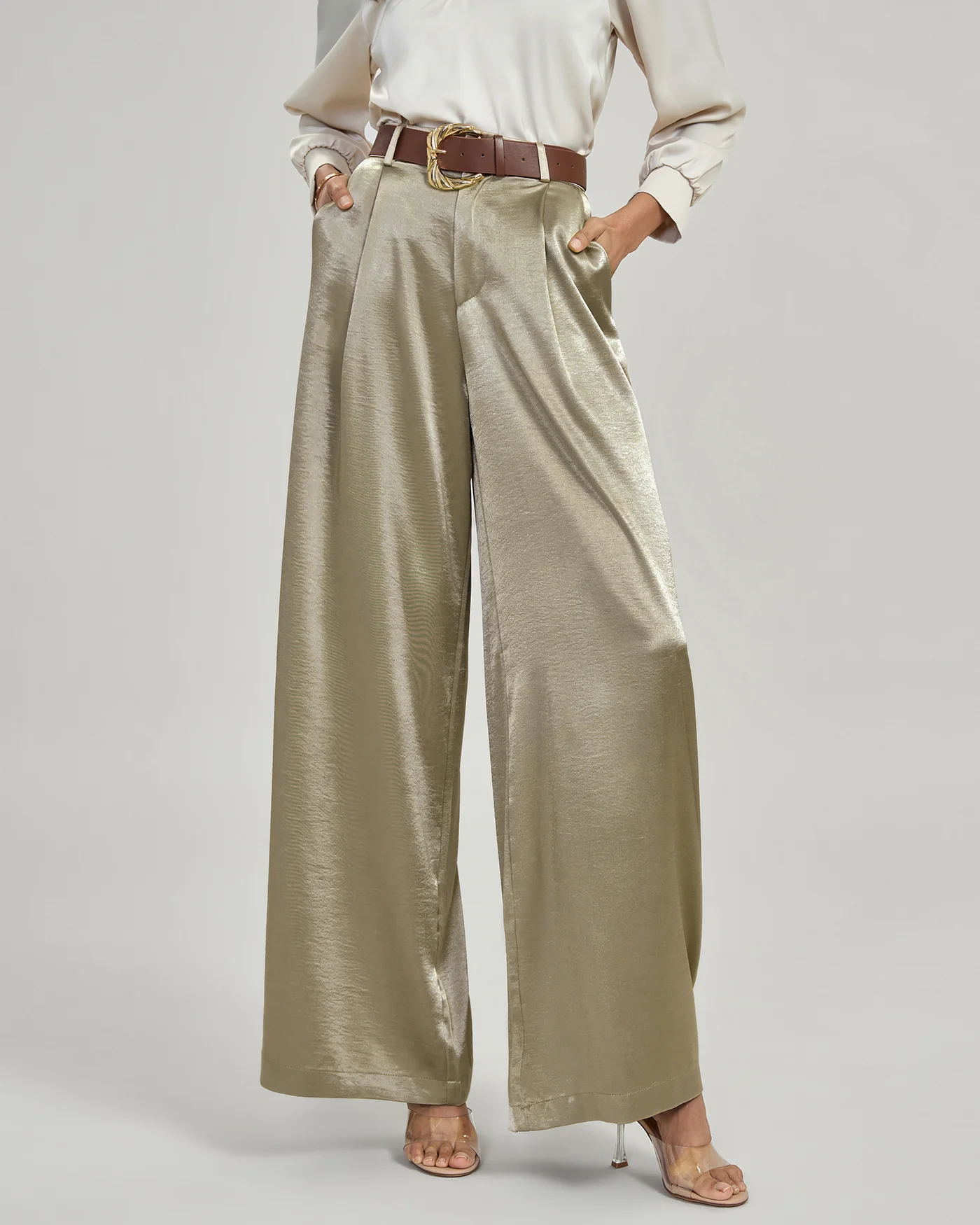 Apricot Belt Casual Pants - Image 3