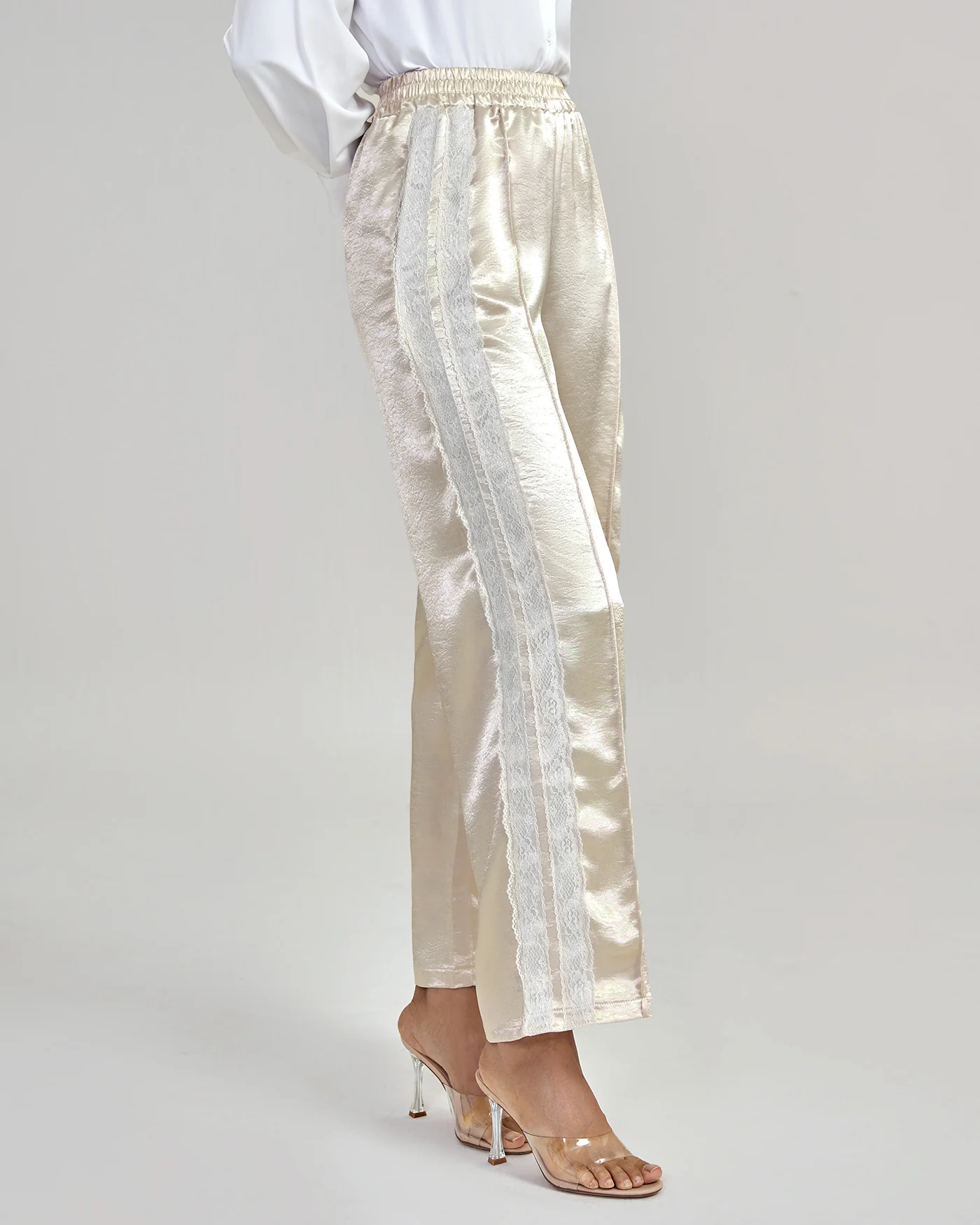 Apricot Elastic Waist Casual Pant - Image 3