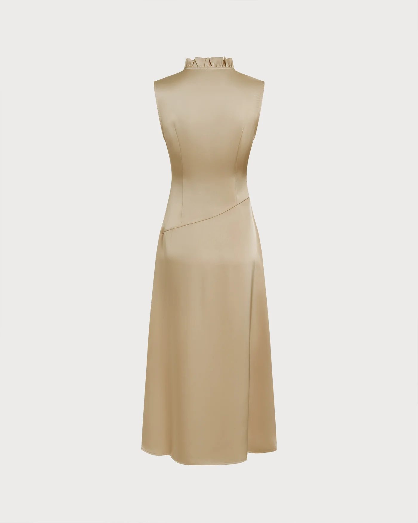 Apricot Ruffled Midi Dress - Image 8