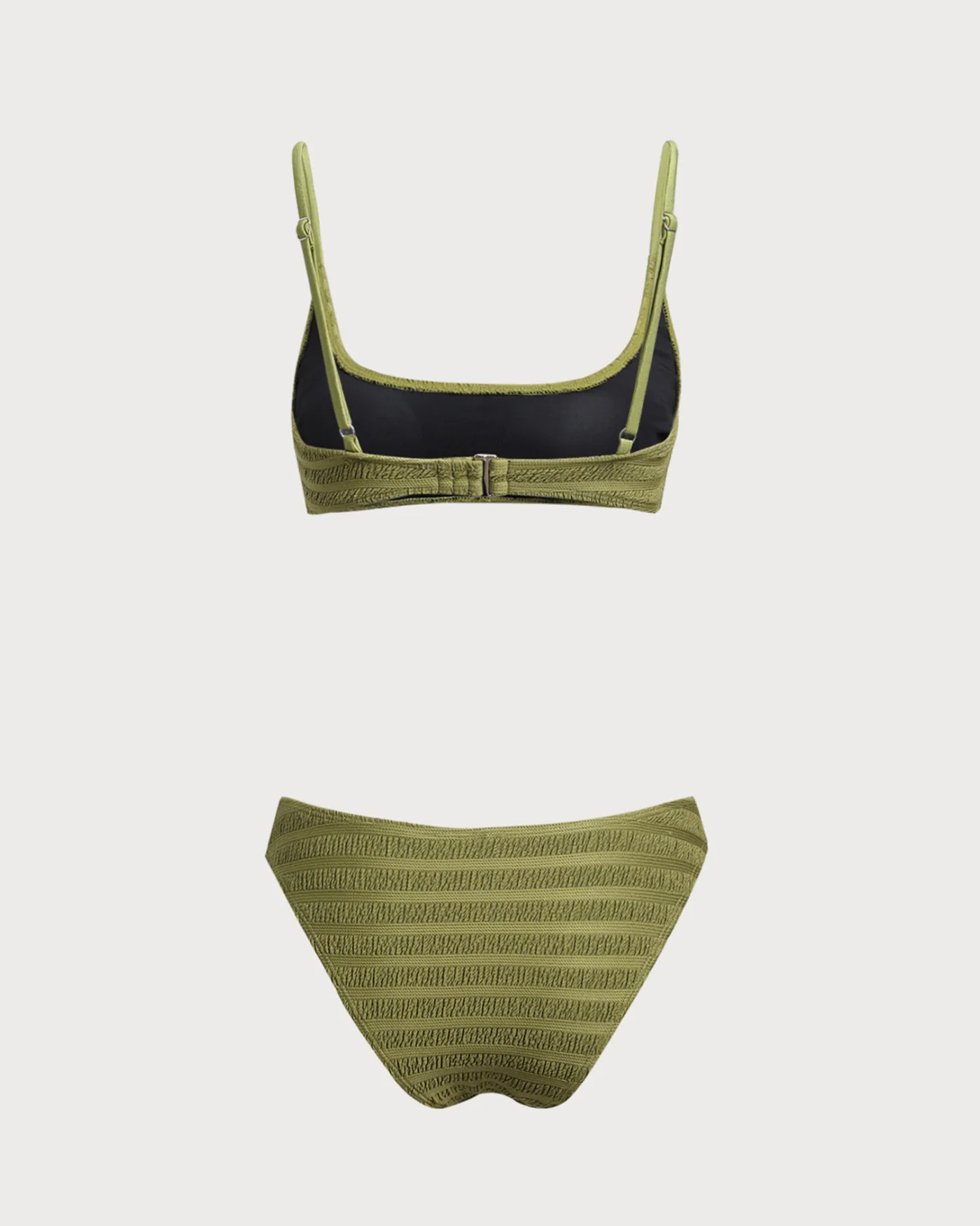 Army Green Ruffle Bikini Set - Image 5