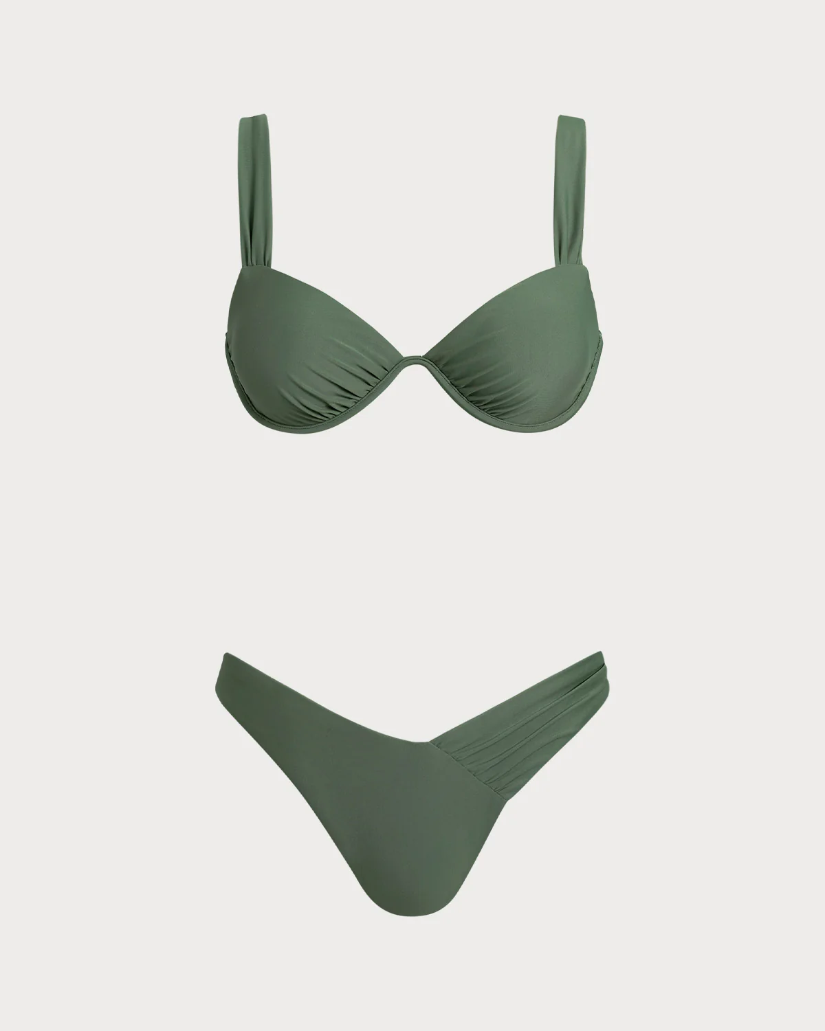 Army Green Underwire Bikini Sets - Image 2
