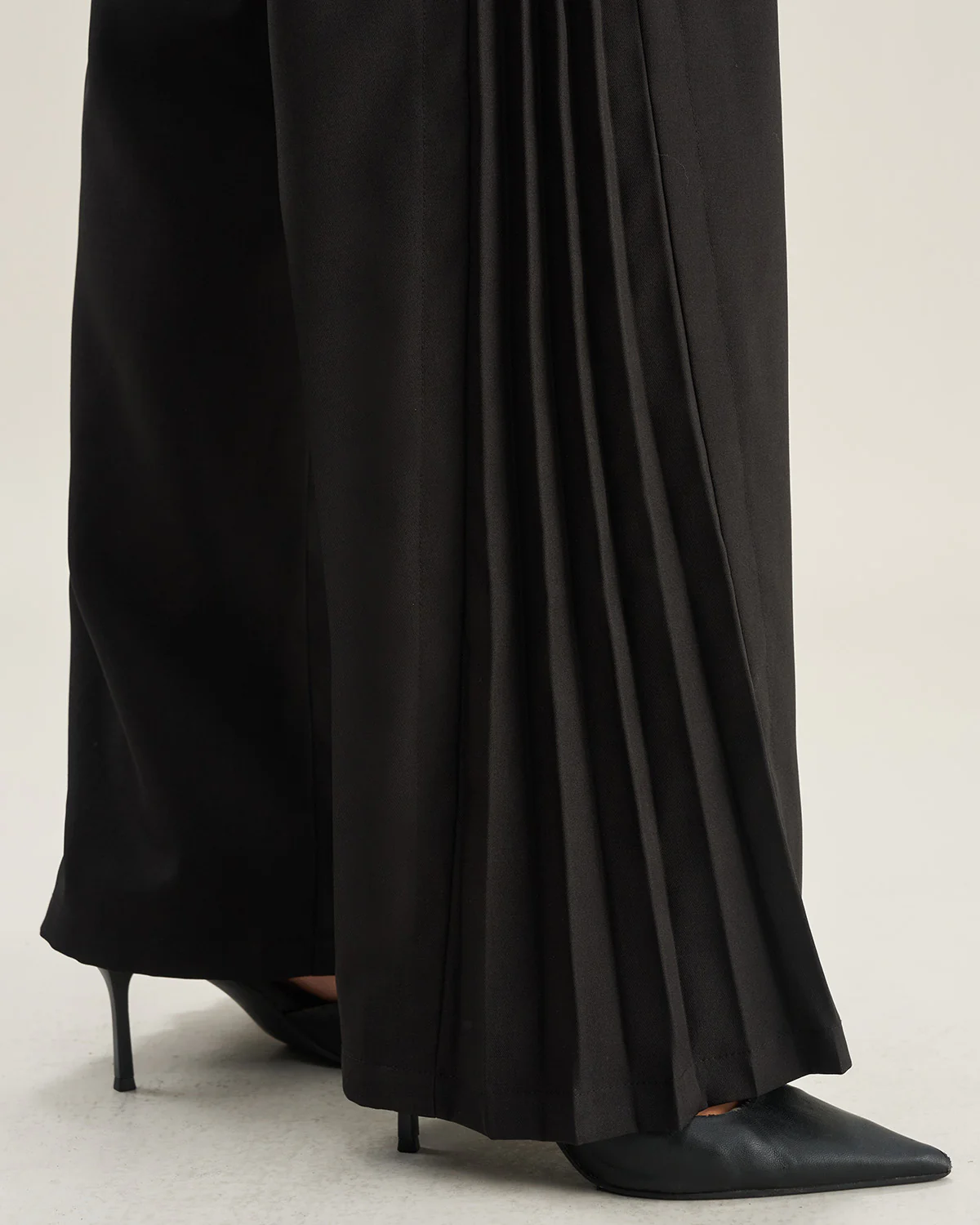 Black Flare Casual Pants - Image 3