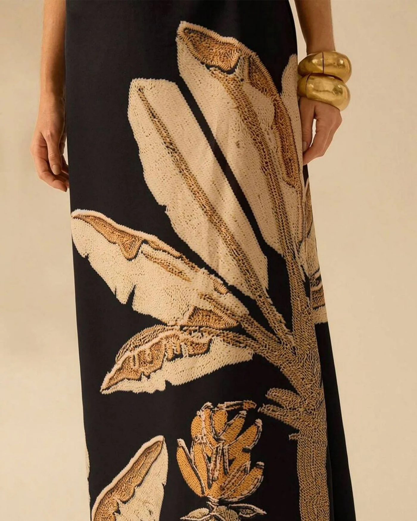 Black Floral Slip Maxi Dress - Image 3