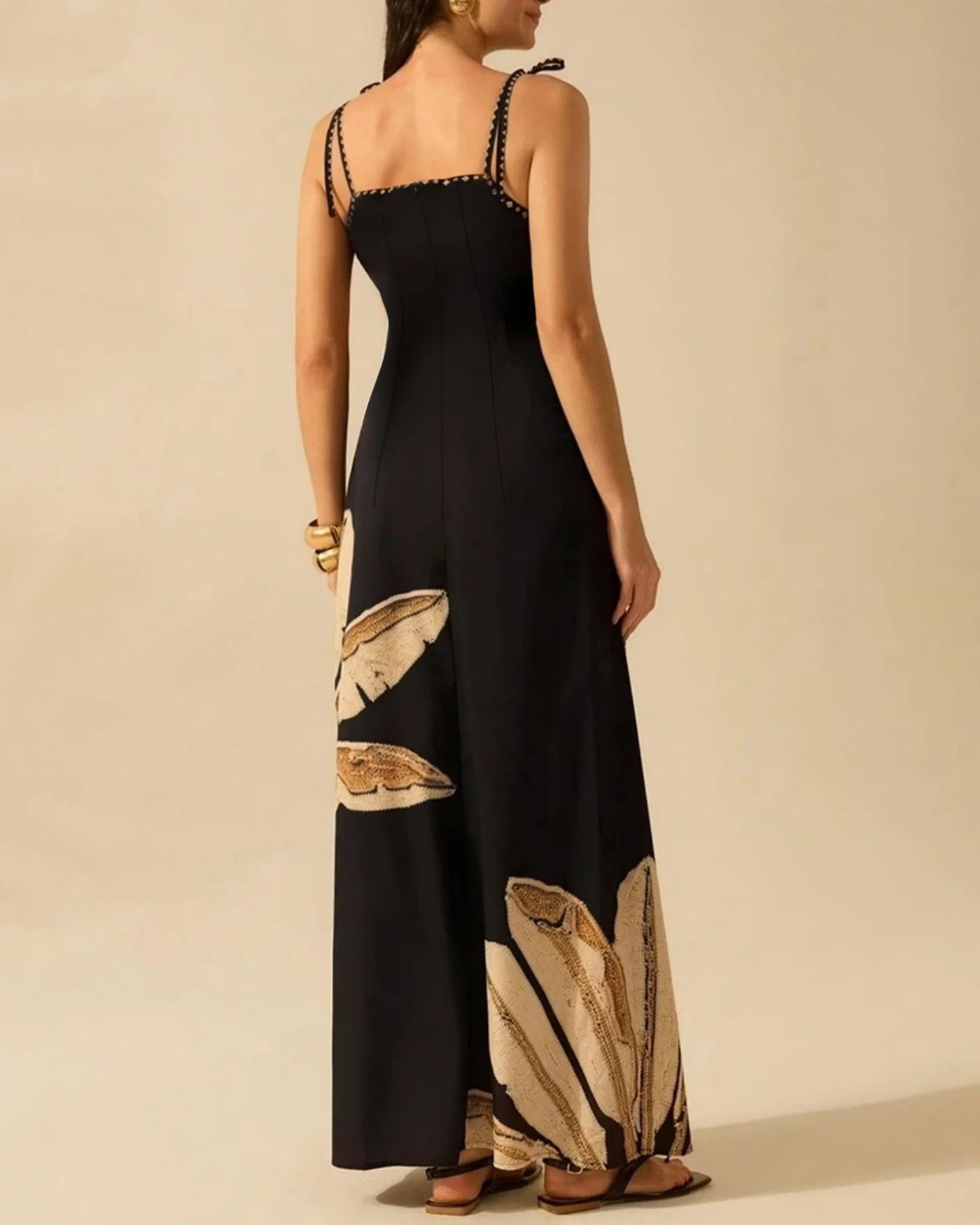 Black Floral Slip Maxi Dress - Image 4