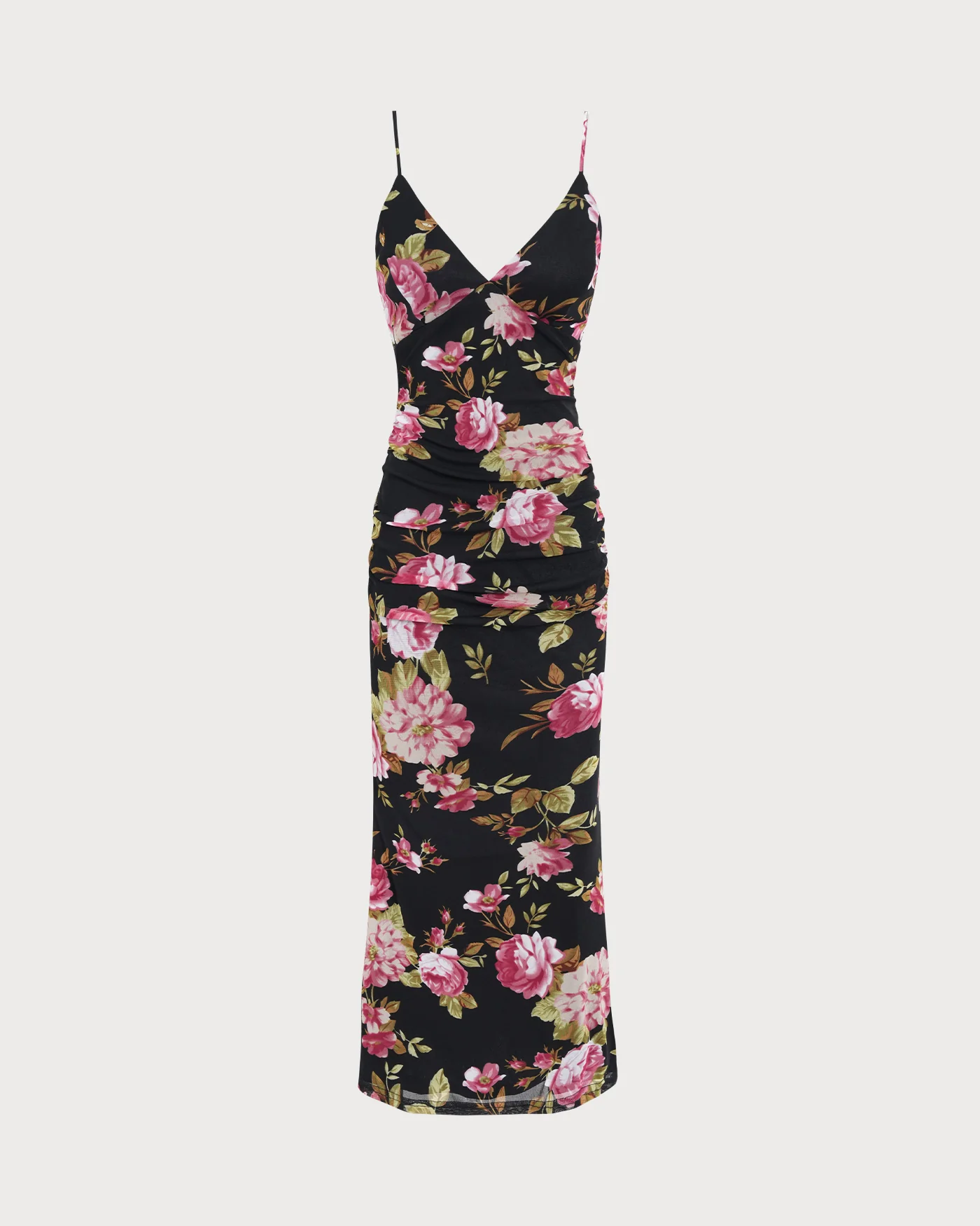 Black Floral Slip Maxi Dress
