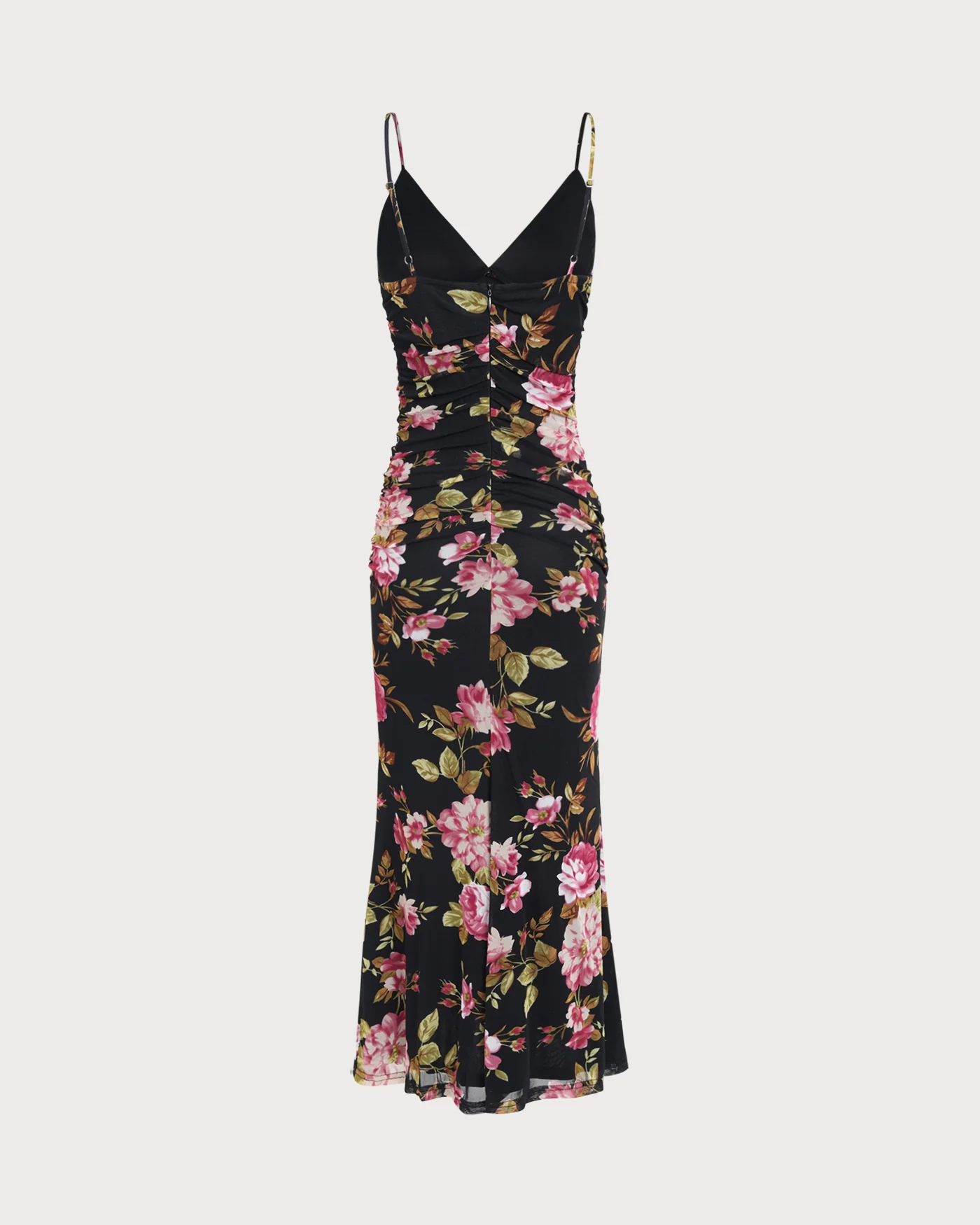 Black Floral Slip Maxi Dress - Image 2