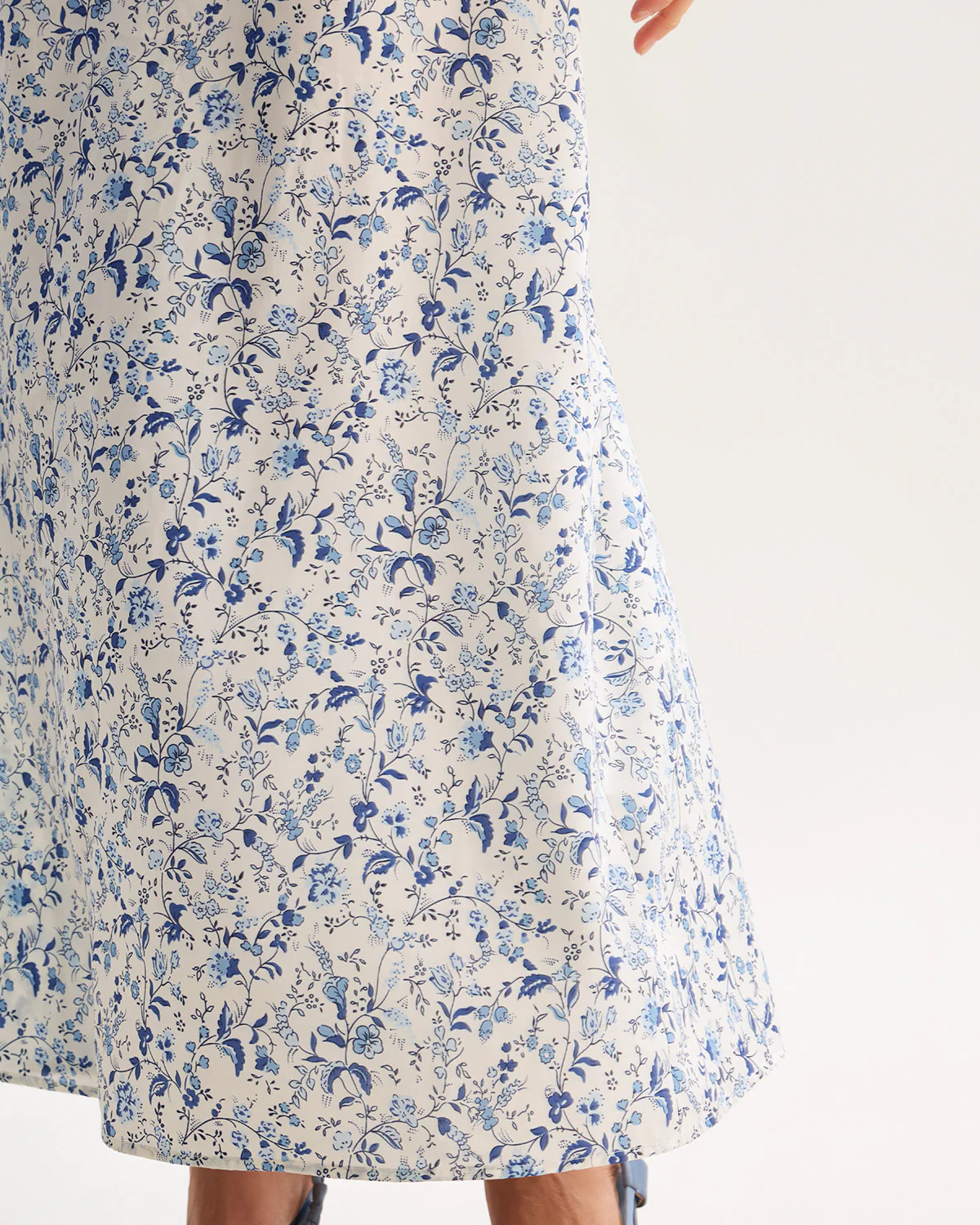 Blue Floral Slip Maxi Dress - Image 3