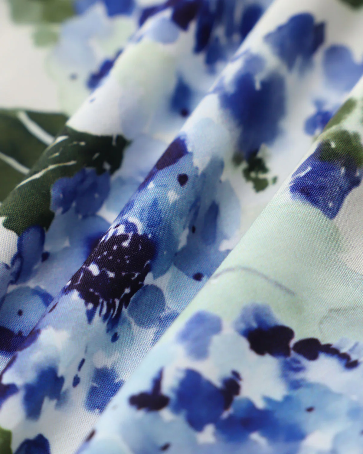 Blue Floral Square Neck Shirred Midi Dress - Image 8