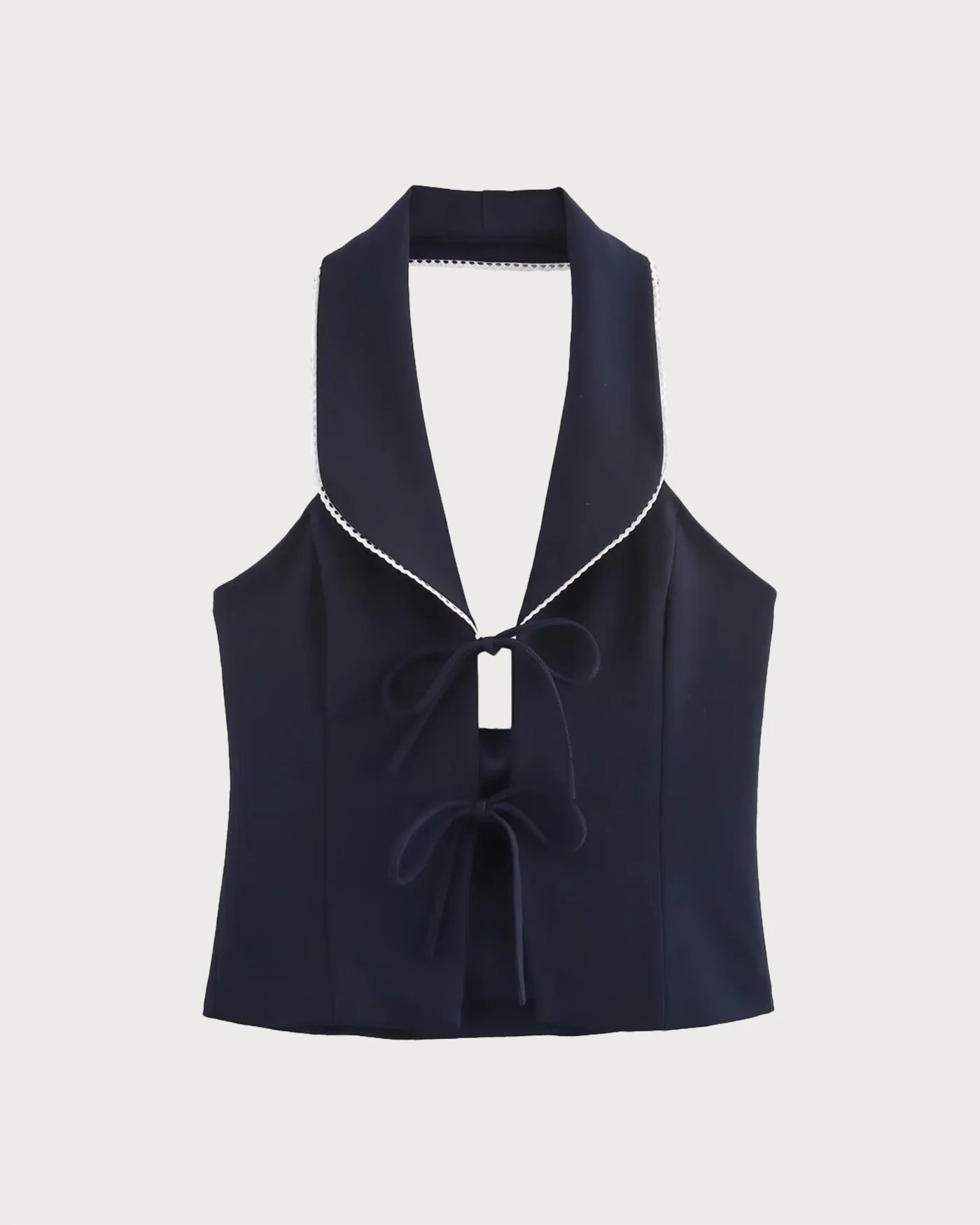 Blue Halter Tank Top - Image 7