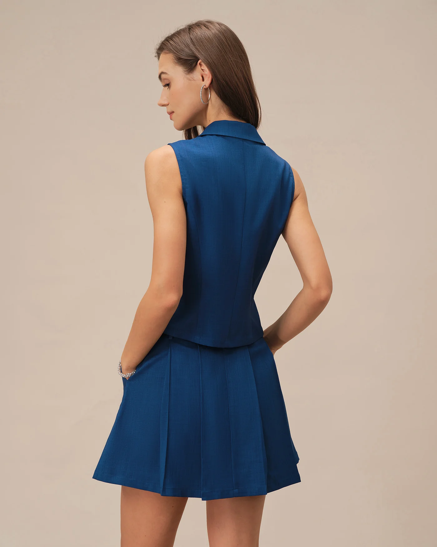 Blue Pockets A-Line Mini Skirt - Image 5