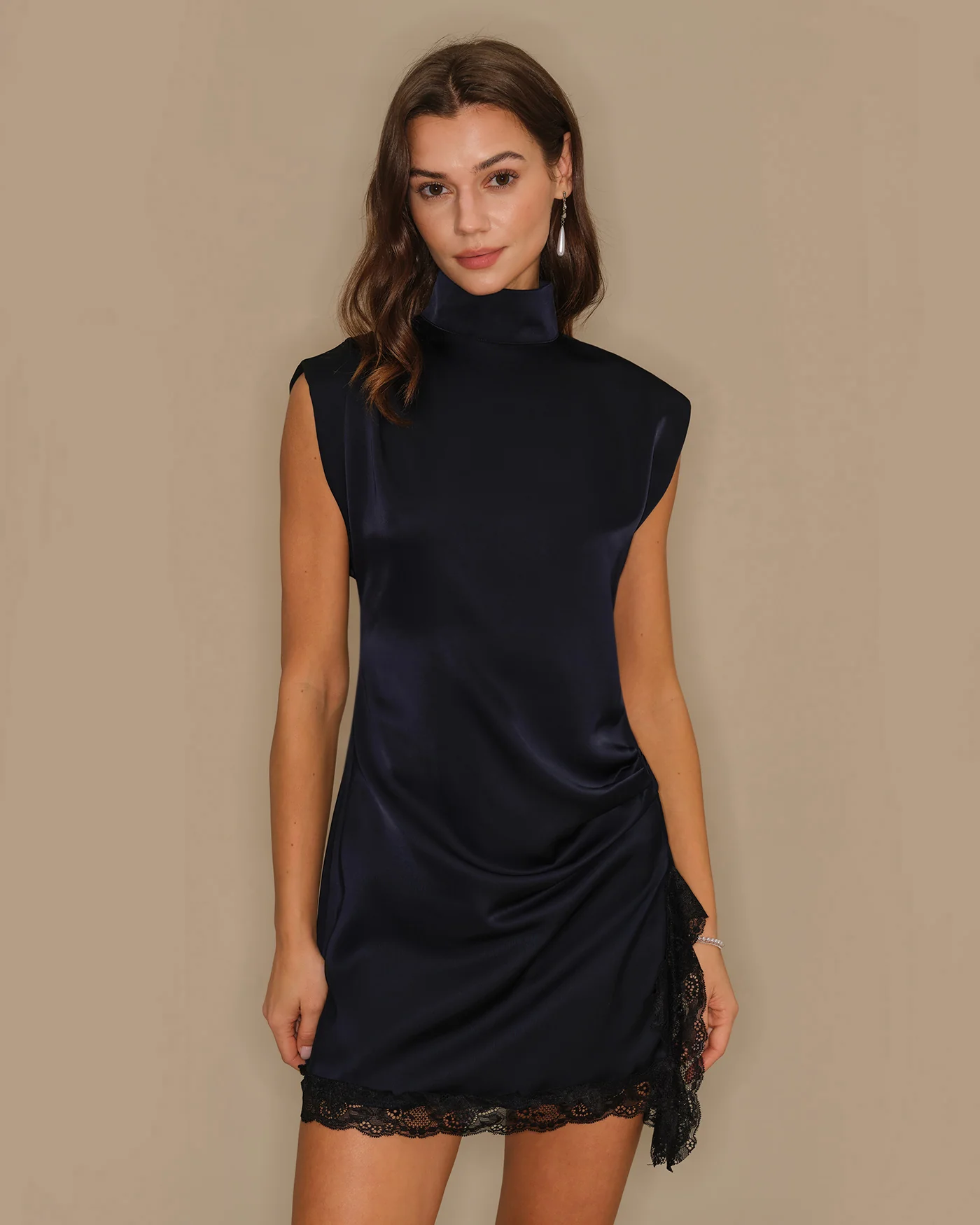 Blue Turtle Lace Mini Dress