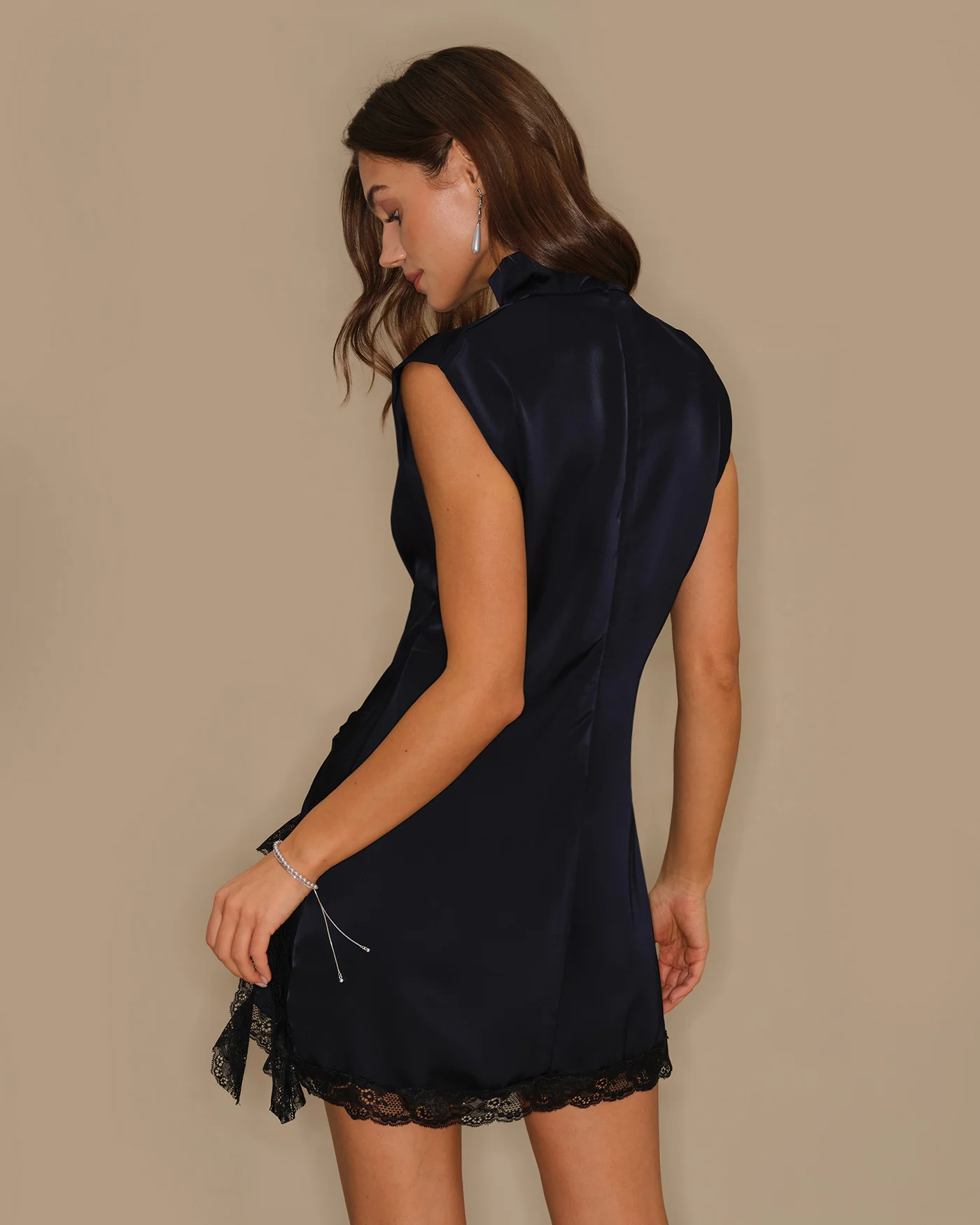 Blue Turtle Lace Mini Dress - Image 4