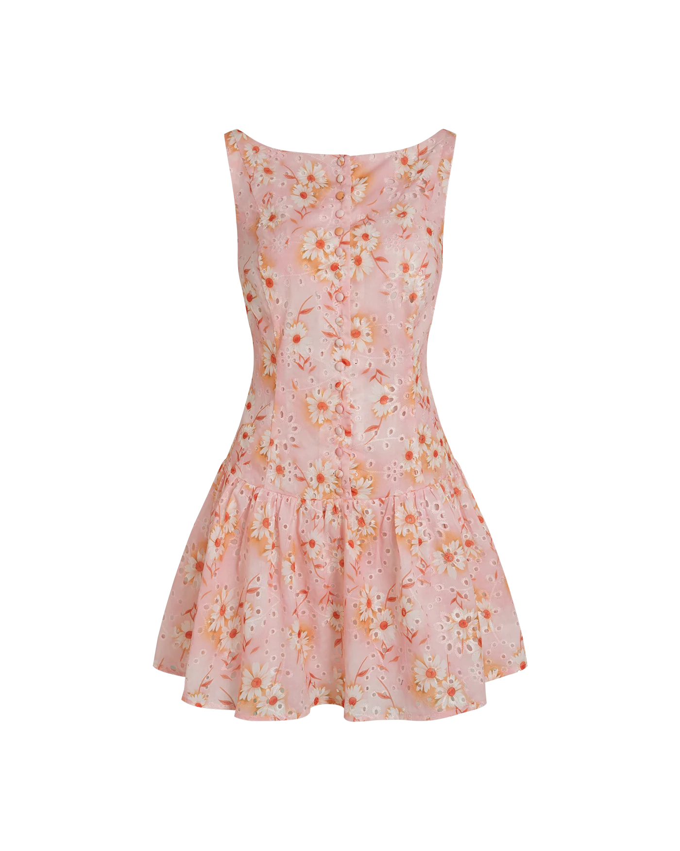 Boat Neck Floral Mini Dress - Image 12