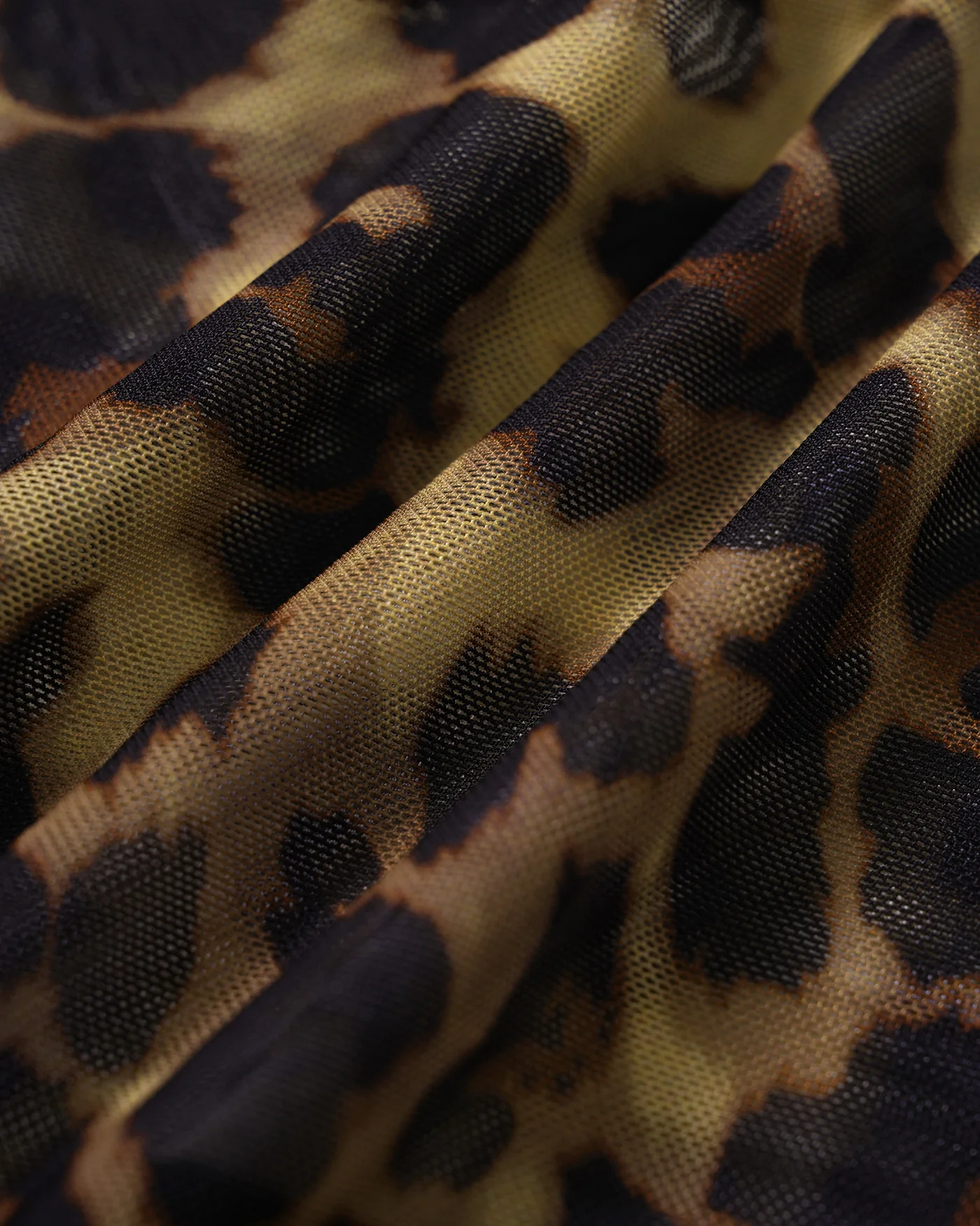 Brown V Neck Leopard Tee - Image 3