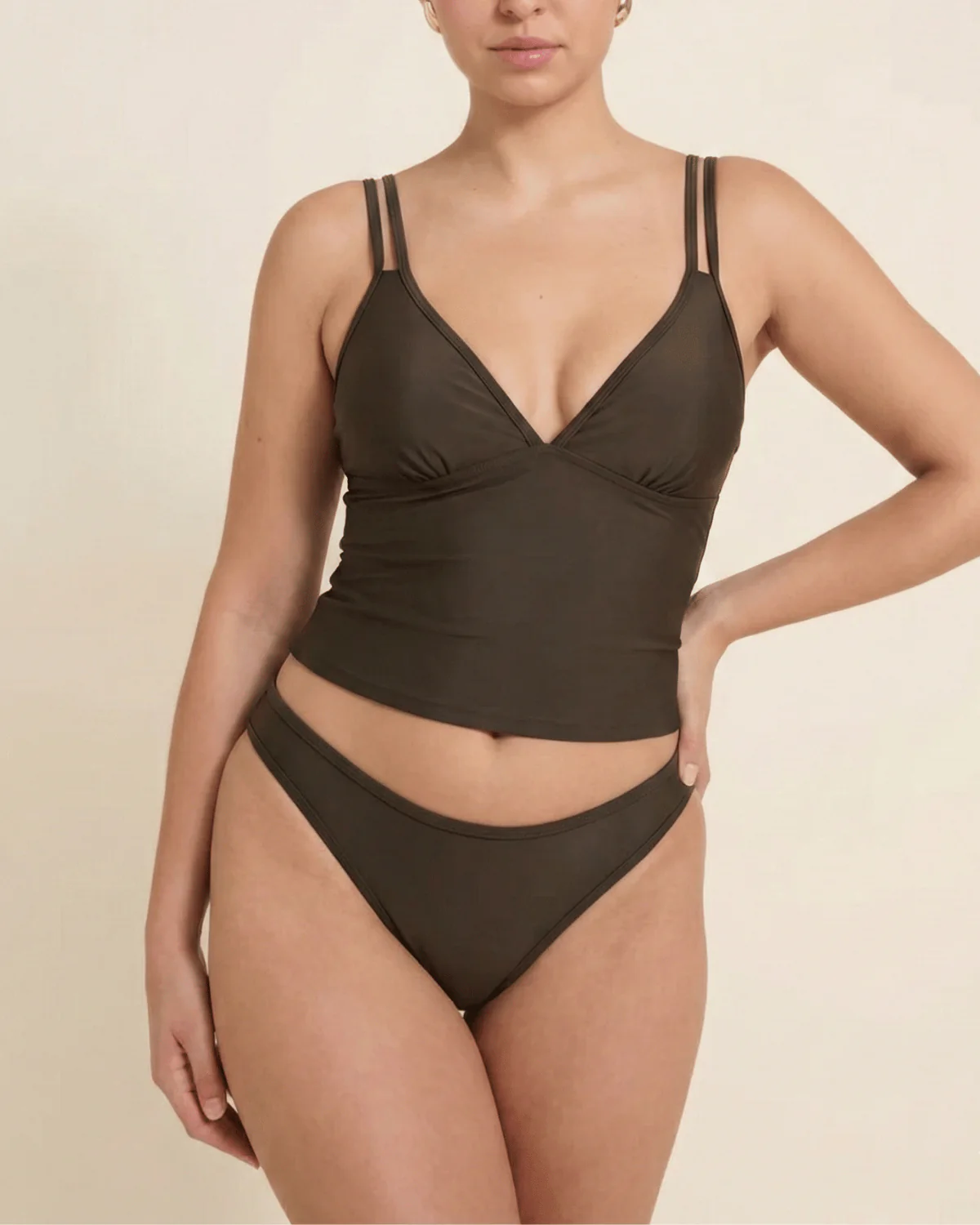 Coffee High Stretch Tankini Set