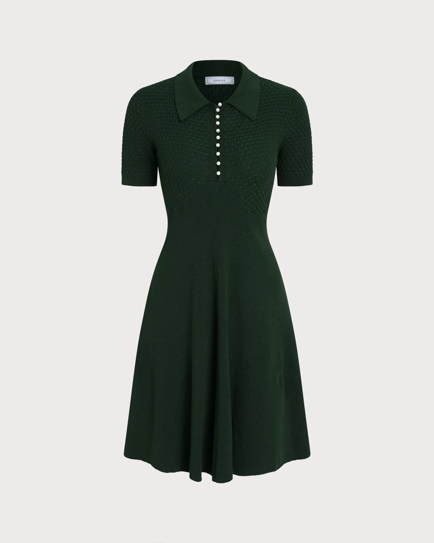 Green Collar Sweater Dress - Image 6