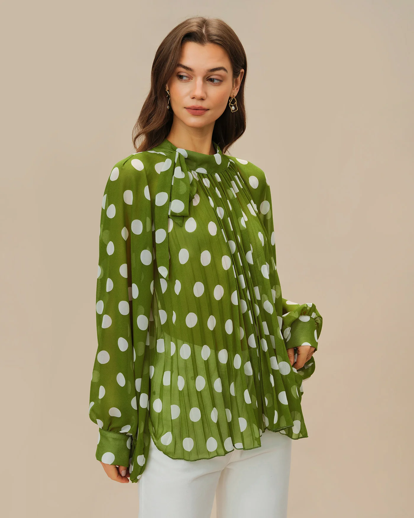Green Lantern Sleeve Polka Dot Shirt - Image 3