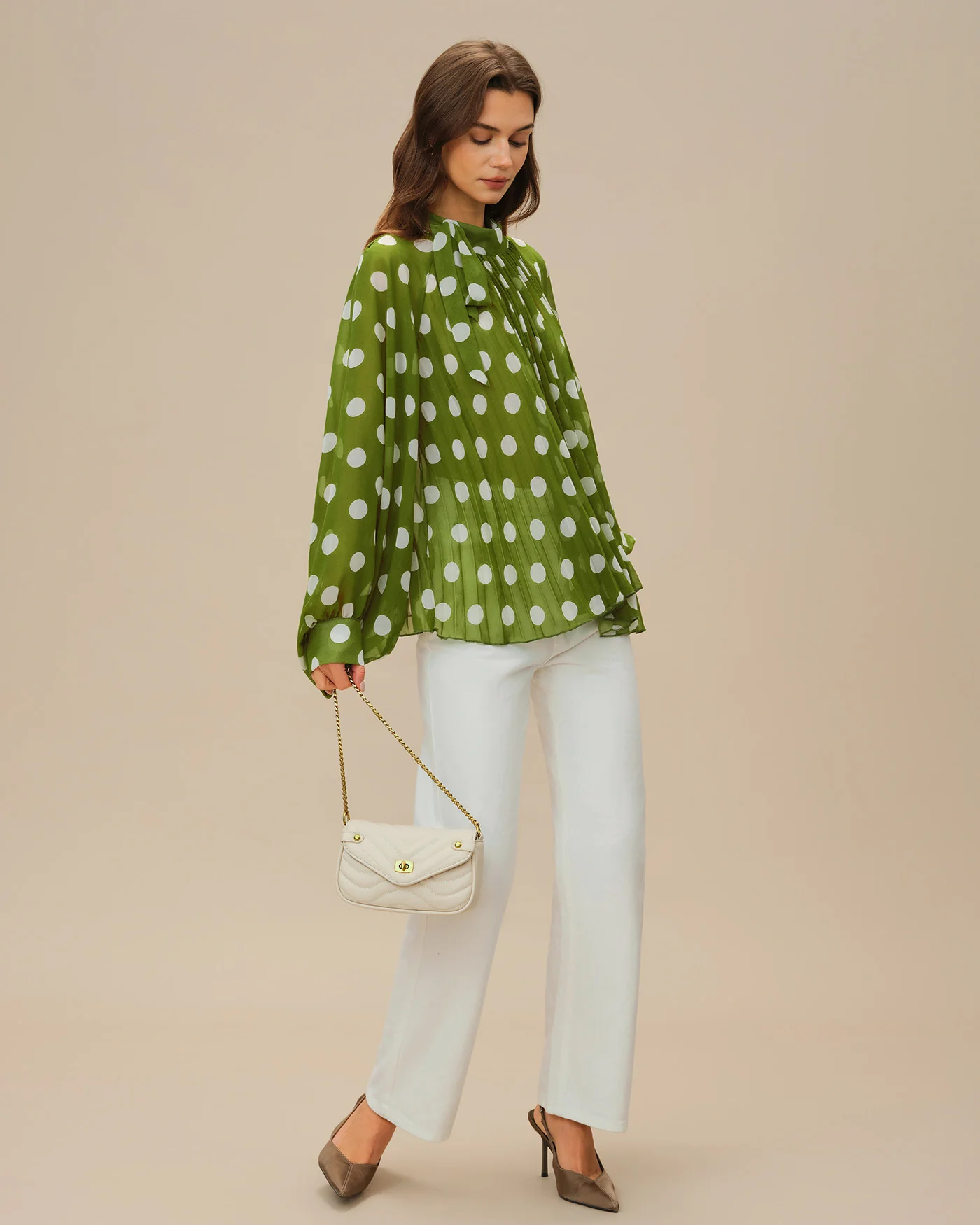 Green Lantern Sleeve Polka Dot Shirt - Image 6