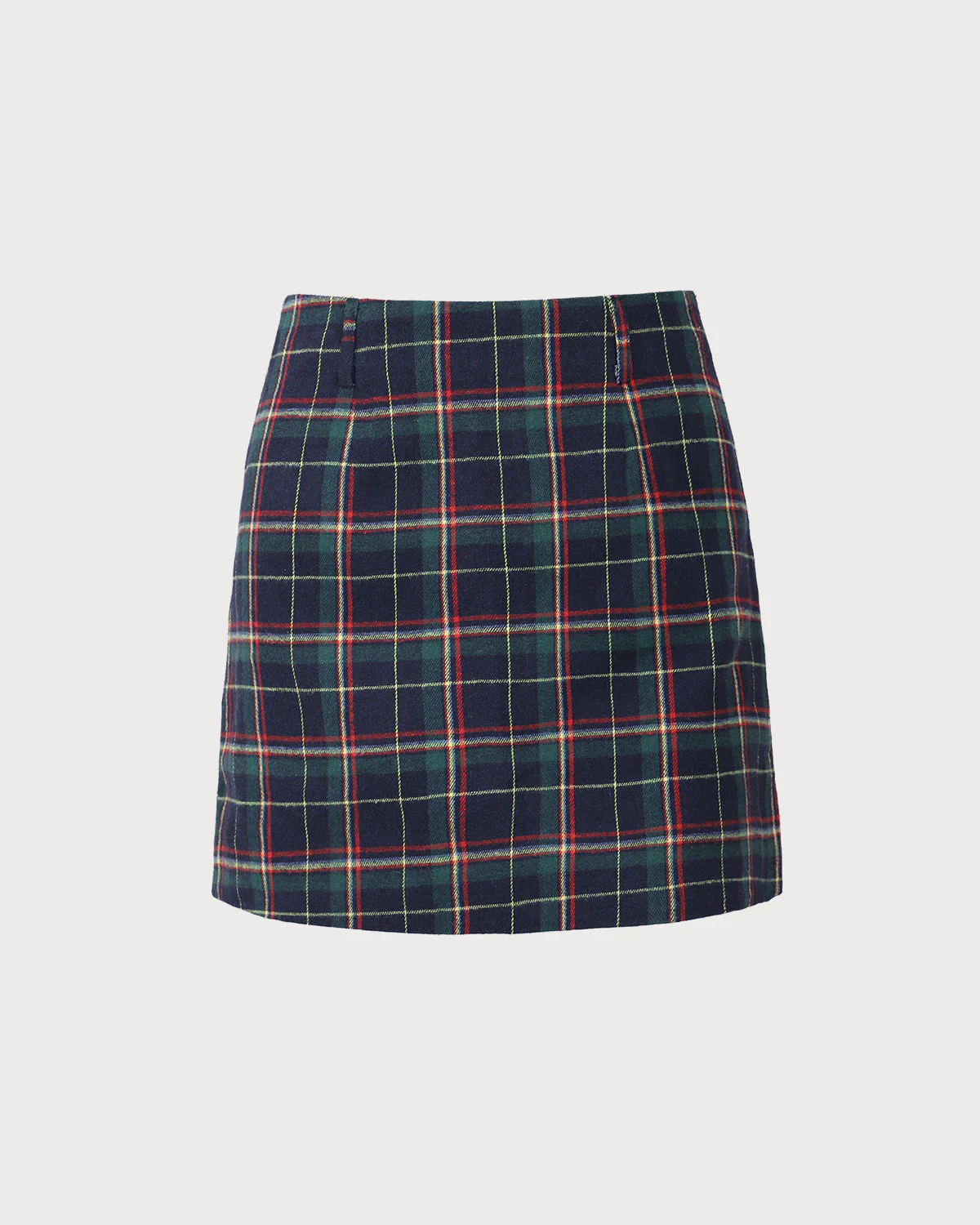 Green Plaid High-waisted Mini Skirt - Image 6