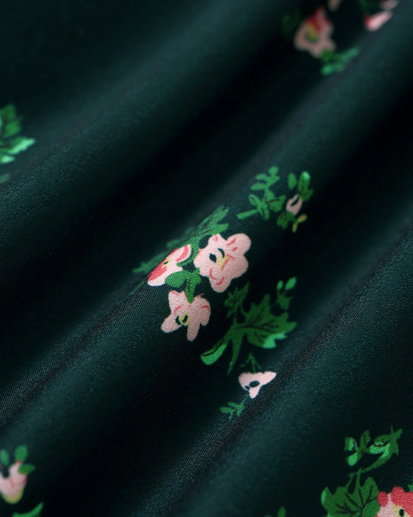 Green Puffed Sleeve Floral Midi Dress - Image 9