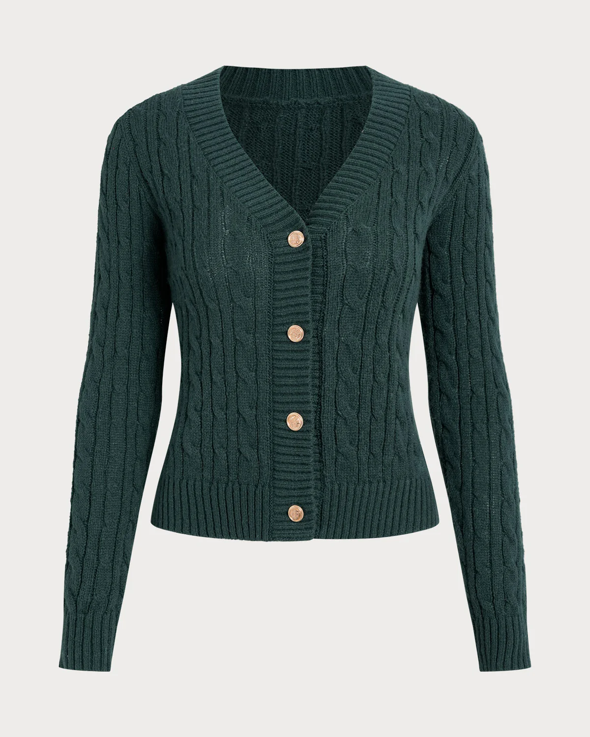 Green Single Breasted Daily Knit Cardigan - Image 6