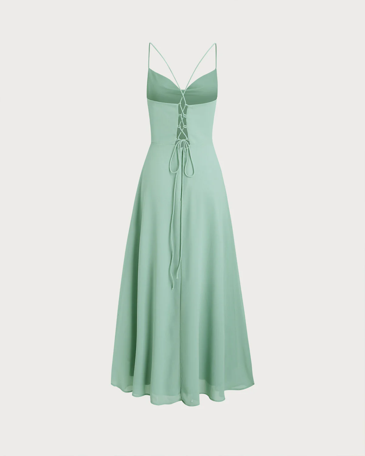 Green Slit Slip Maxi Dress - Image 10