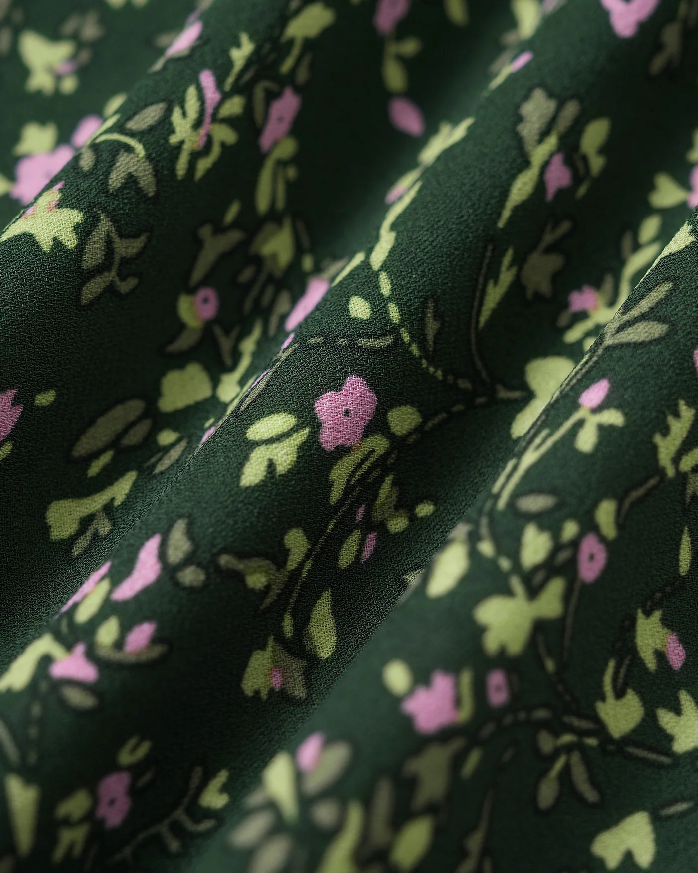 Green V Neck Floral Midi Dress - Image 8