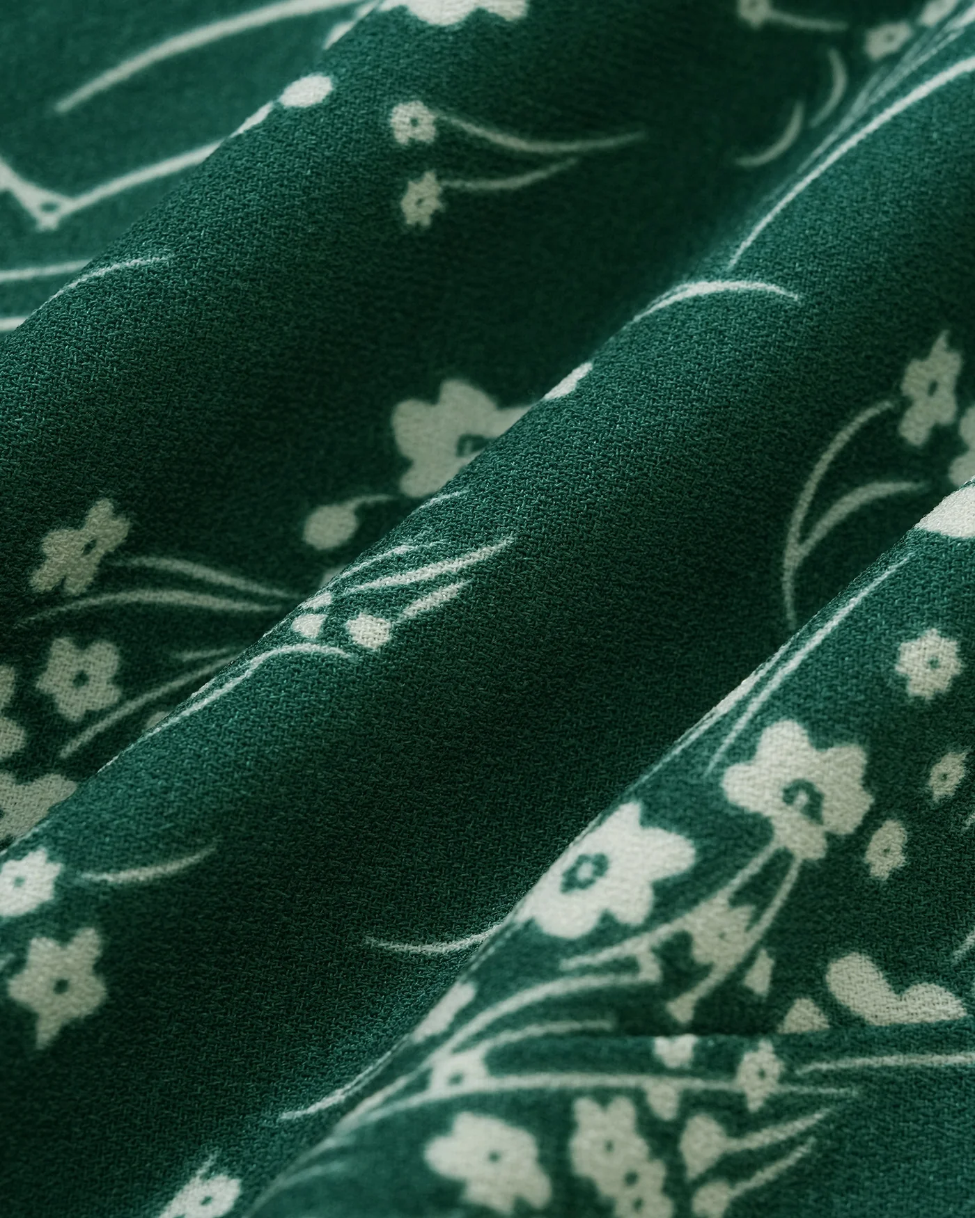 Green V Neck Floral Tunic Midi Dress - Image 9