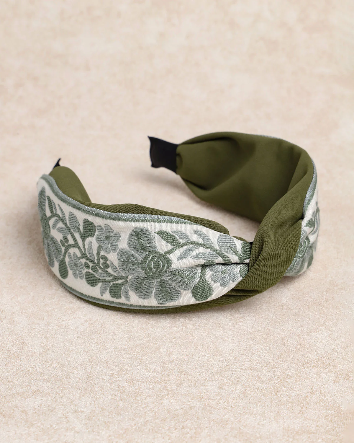 Green Women Floral Headband - Image 4