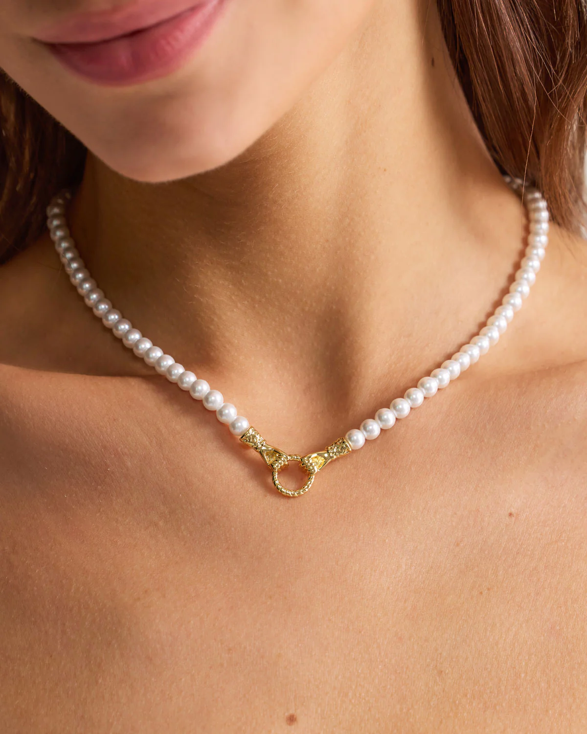 Pearl Clavicle Necklace - Image 2