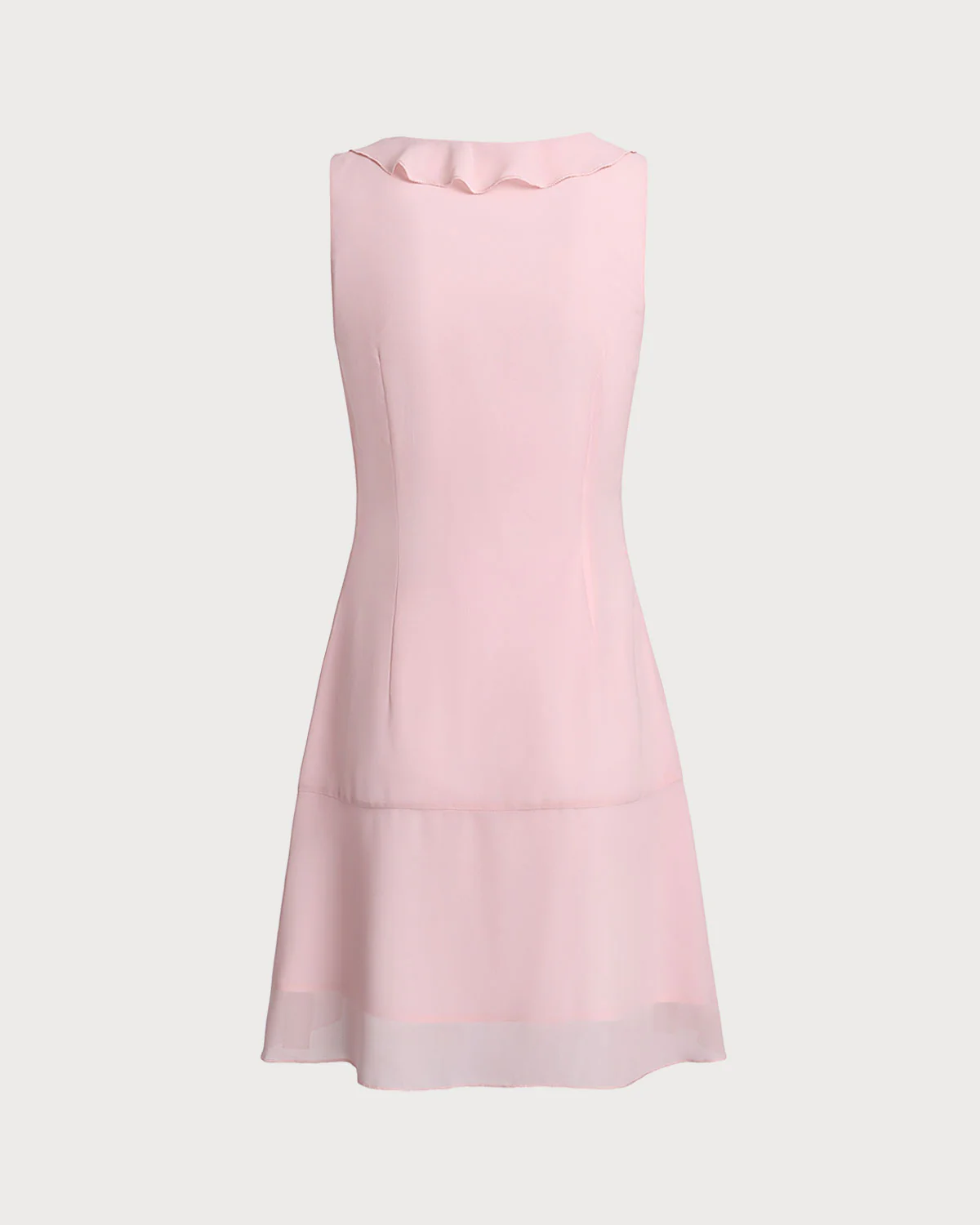 Pink Ruffle Sleeveless Mini Dress - Image 6