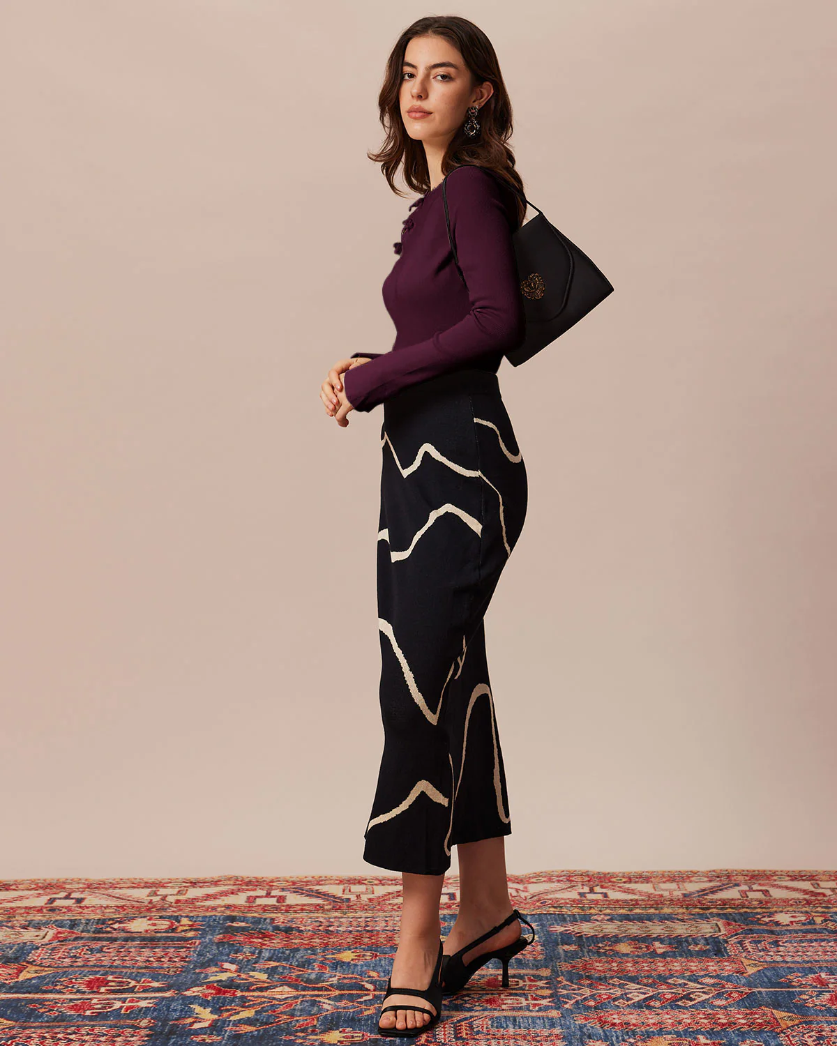 Purple Bell Sleeve Knit Tee - Image 4
