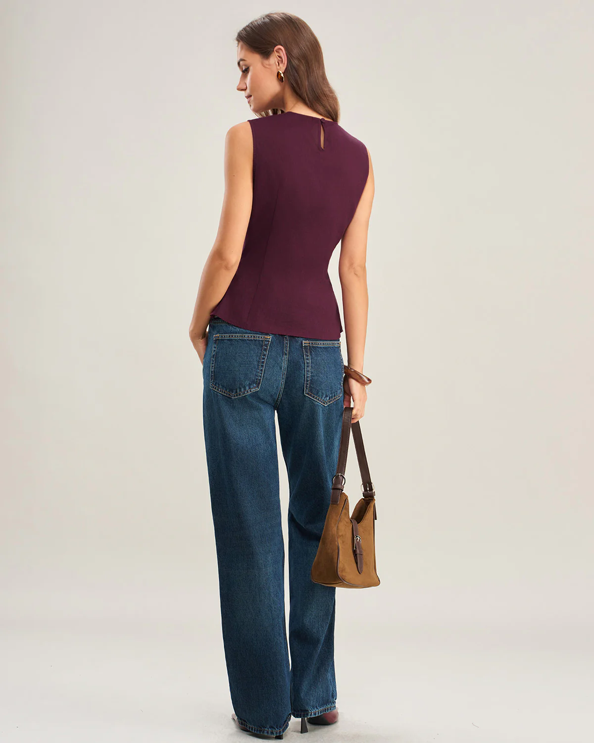 Purple Ruched Tank Top - Image 4