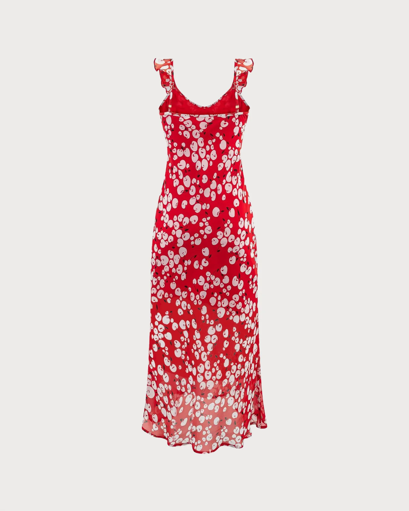 Red Floral Sleeveless Maxi Dress - Image 4