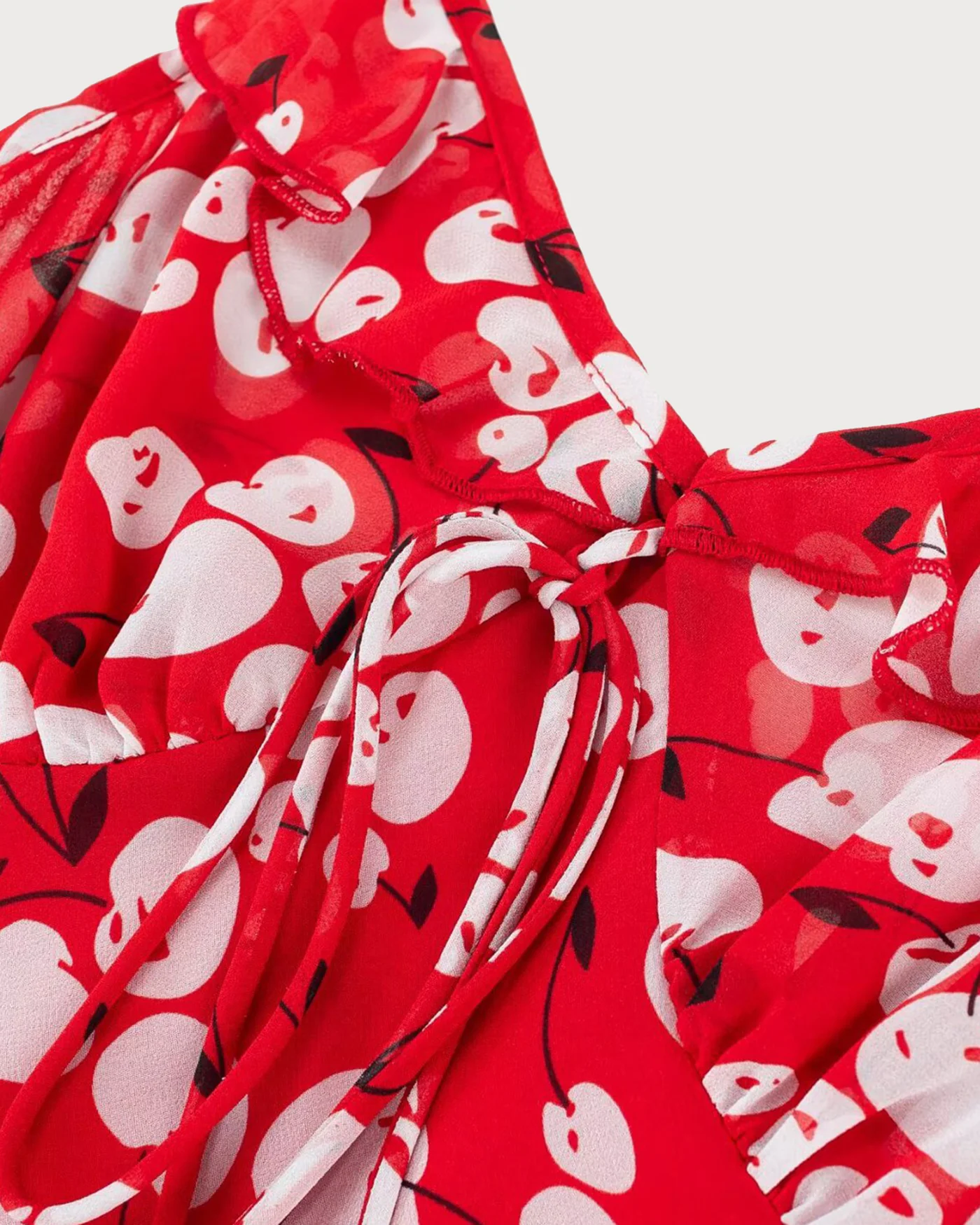 Red Floral Sleeveless Maxi Dress - Image 5