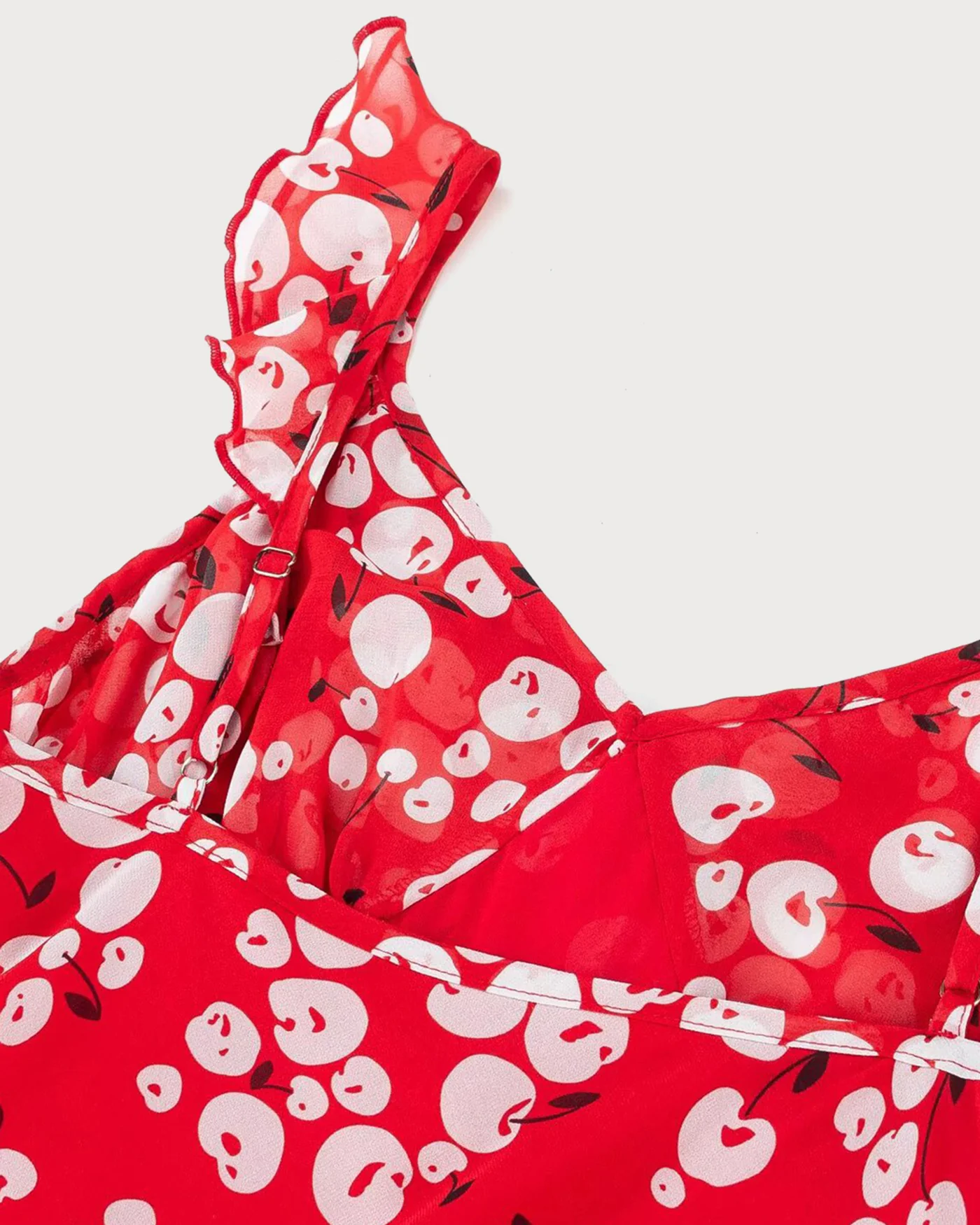 Red Floral Sleeveless Maxi Dress - Image 6