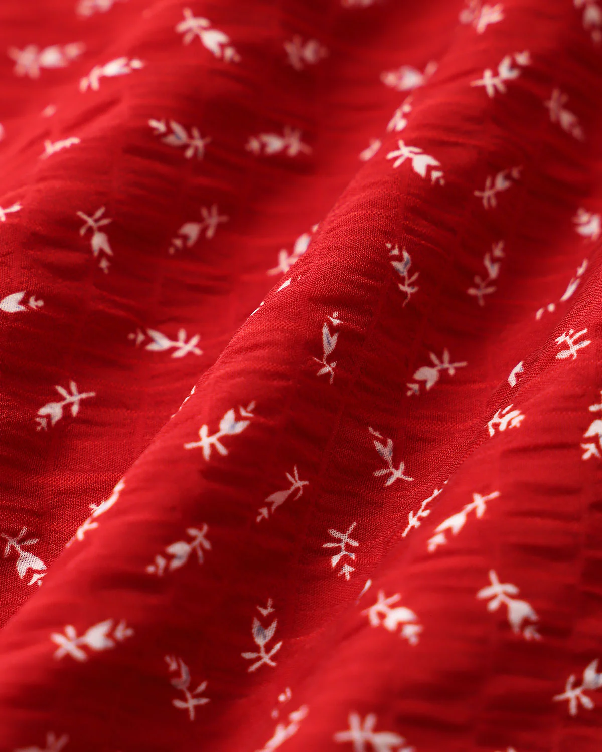 Red Floral V Neck Ruffle Maxi Dress - Image 3