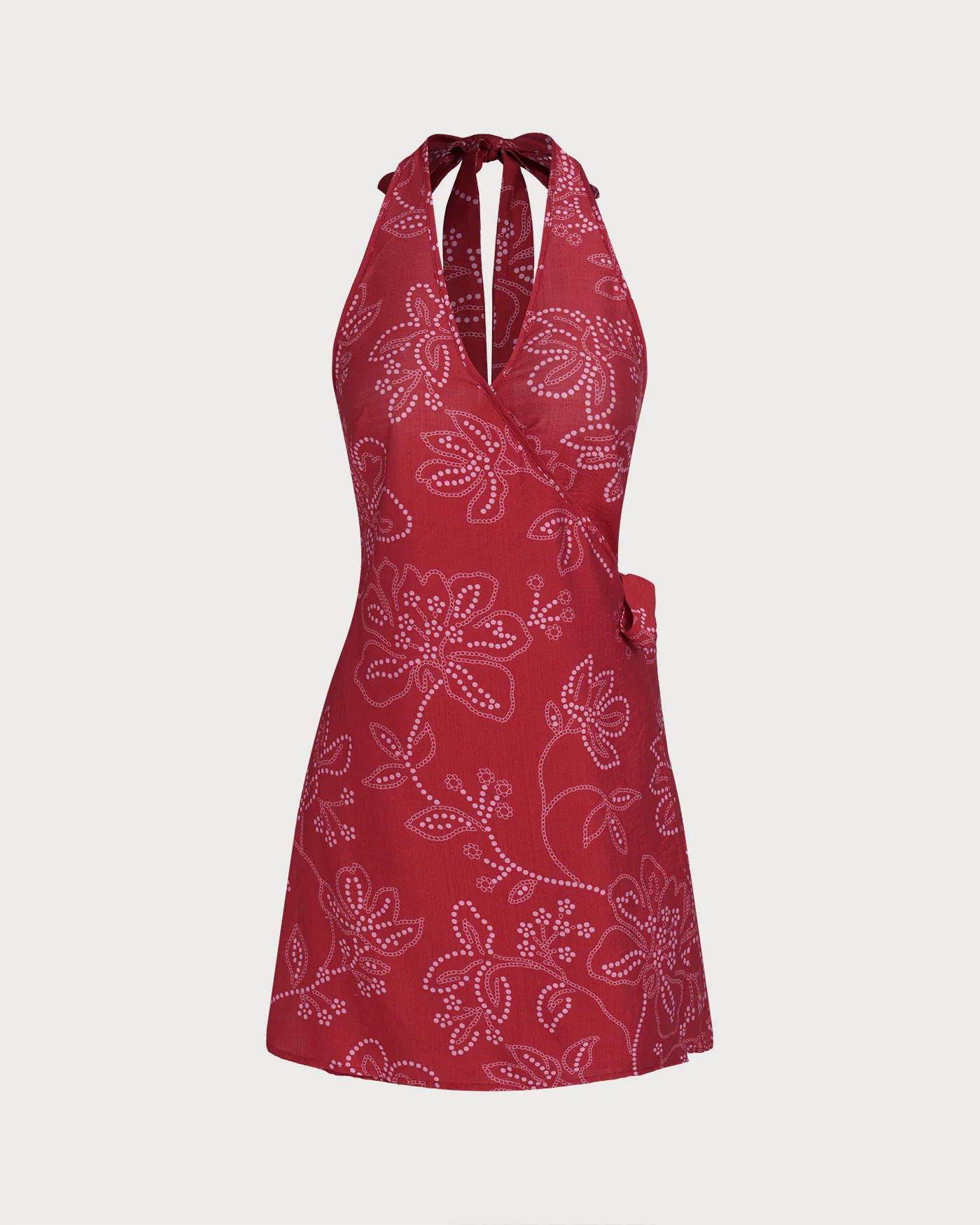 Red Halter Neck Beach Dress - Image 2
