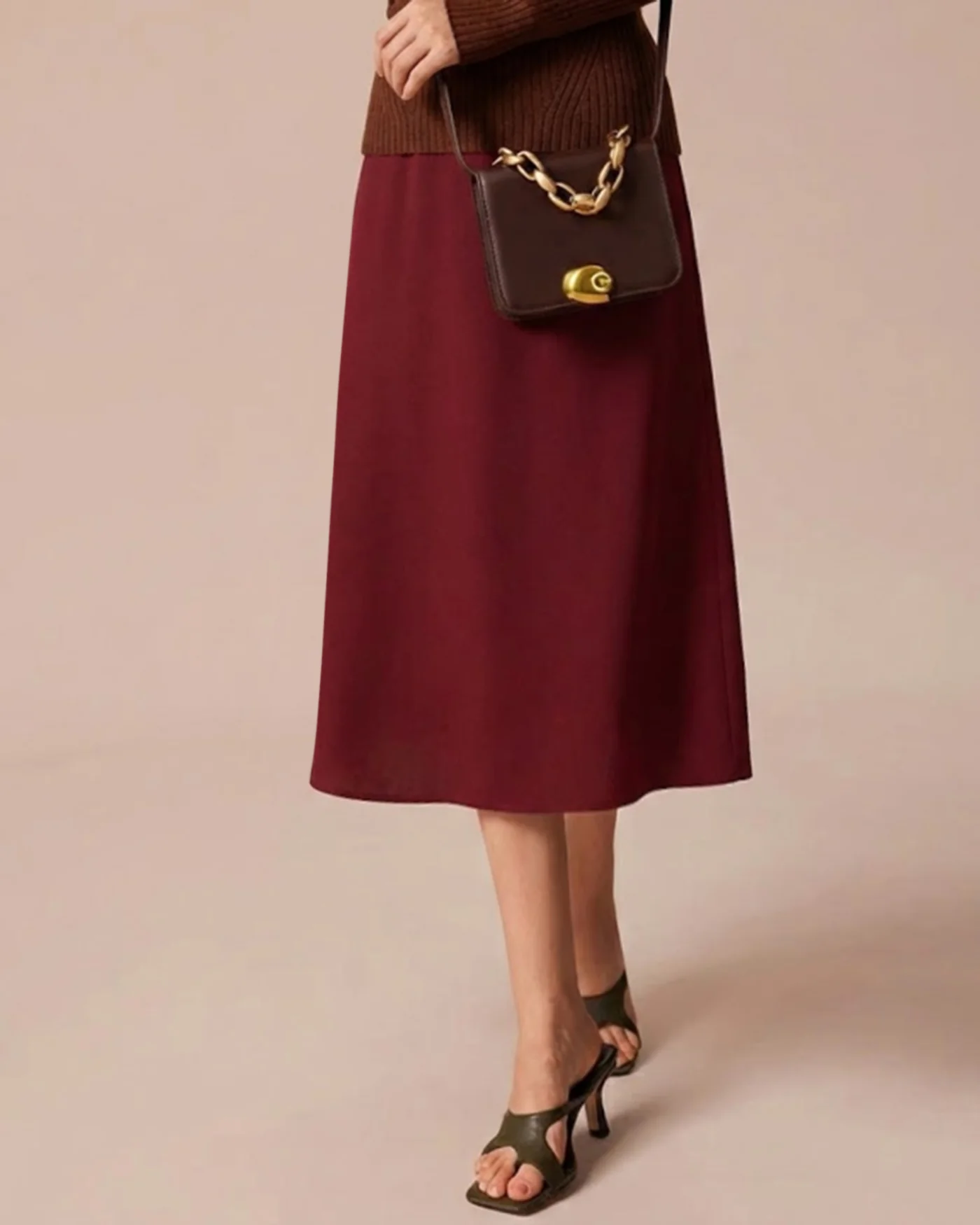 Red Mermaid Chiffon Skirt