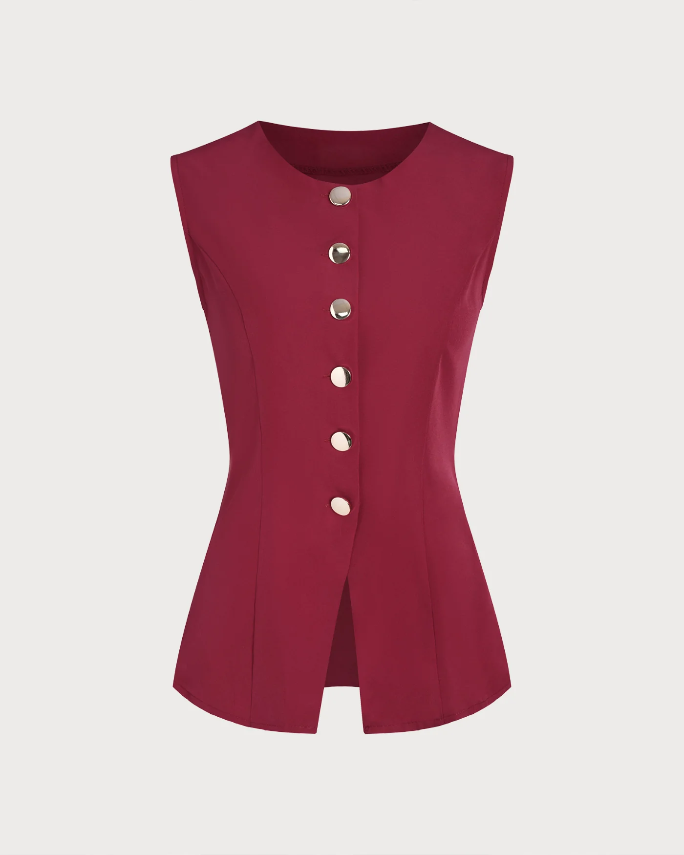 Red Single Breasted Vest - Image 2