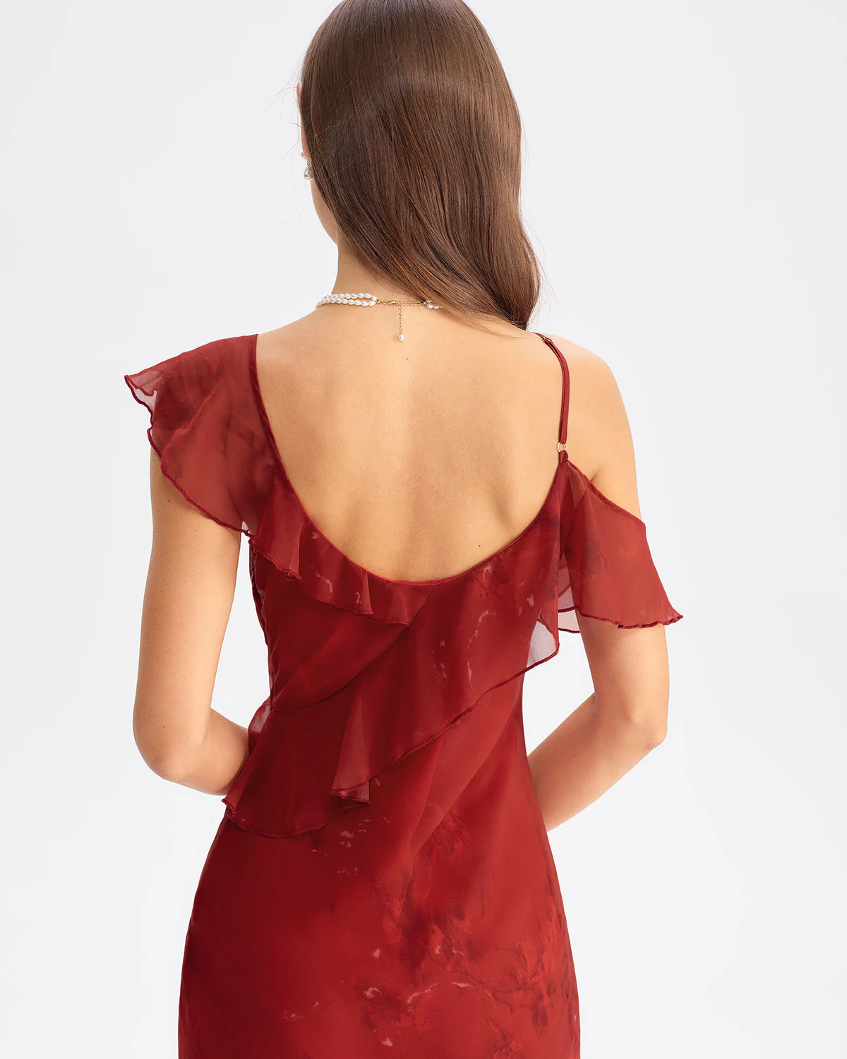 Red Tie Dye Mermaid Slip Maxi Dress - Image 3