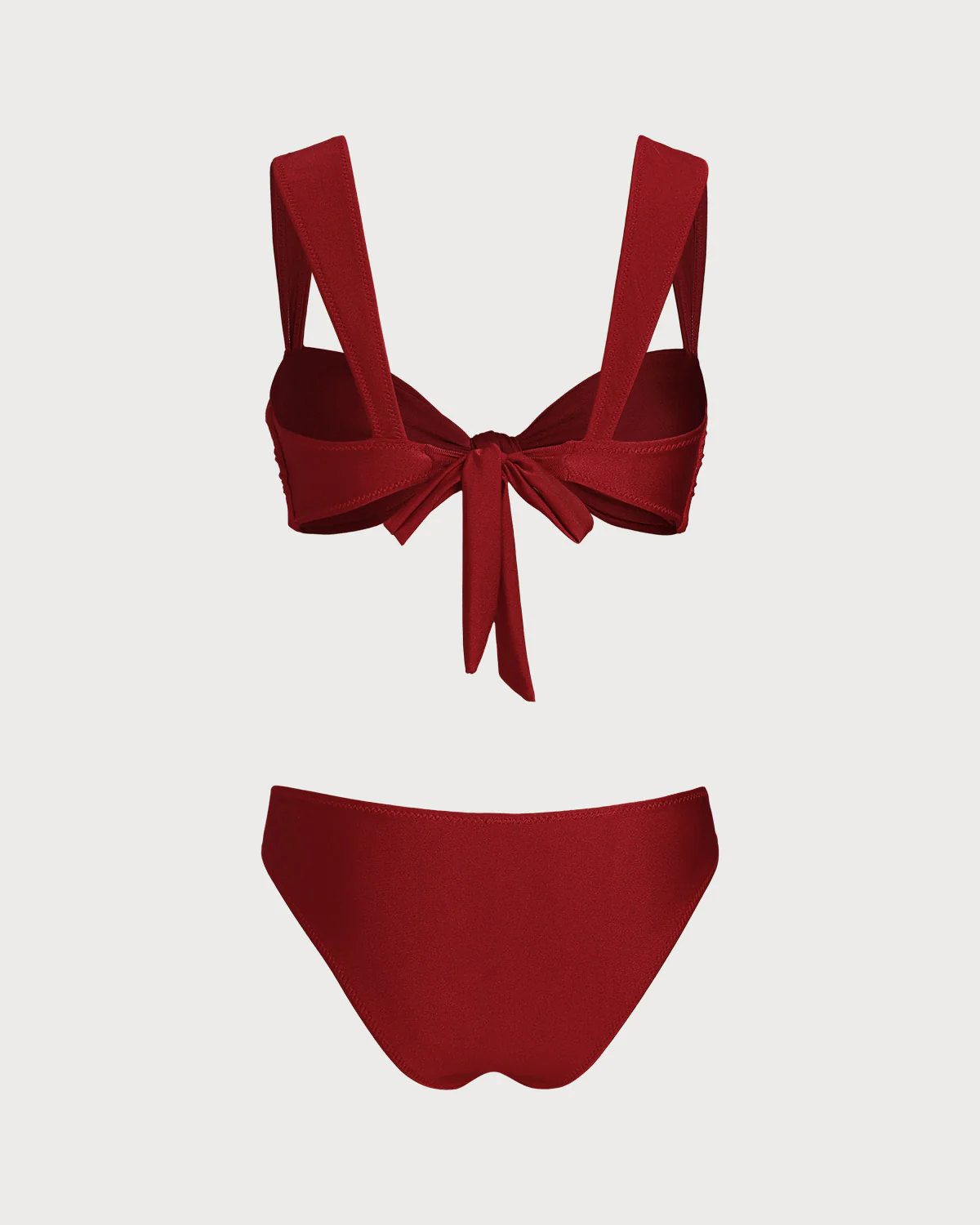 Red Triangle Low Waisted Bikini Set - Image 3