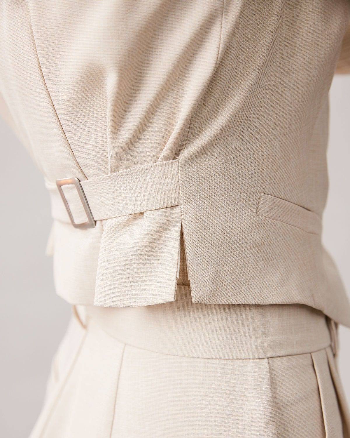 The Apricot Round Neck Button Up Waistcoat - Image 3