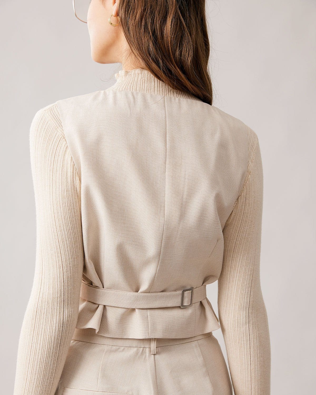 The Apricot Round Neck Button Up Waistcoat - Image 5