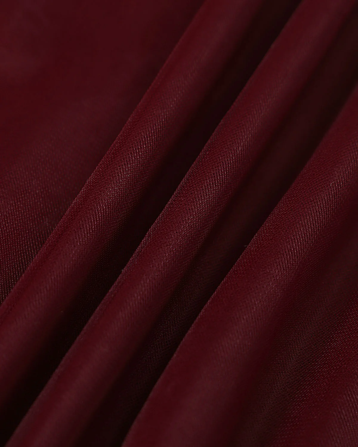 The Wine Red V Neck Mesh Wrap Maxi Dress - Image 8