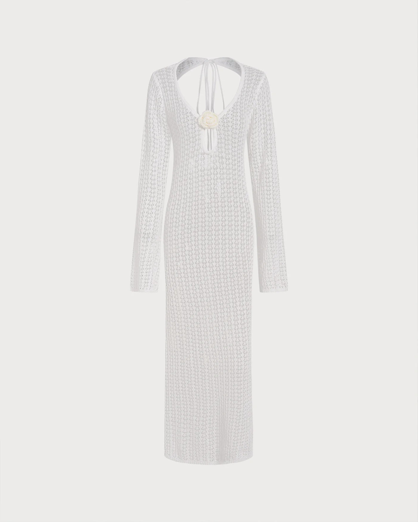 White Cut Out Swimsuit Cover-Up - Image 5
