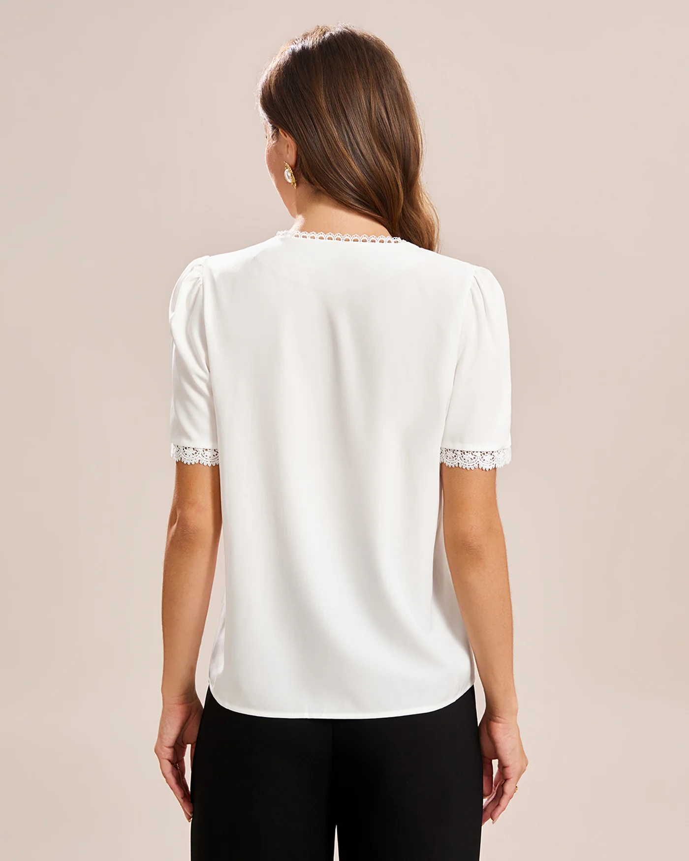 White V Neck Tee - Image 5