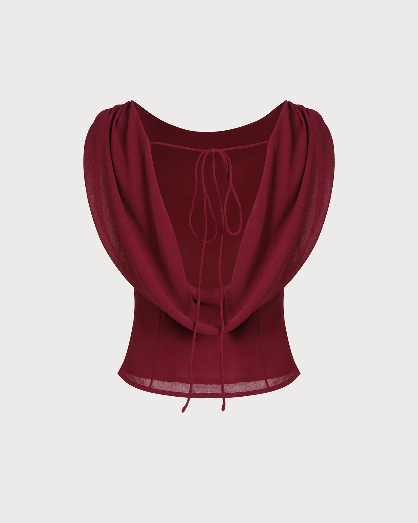 Wine Red Boat Neck Tank Top - Image 10