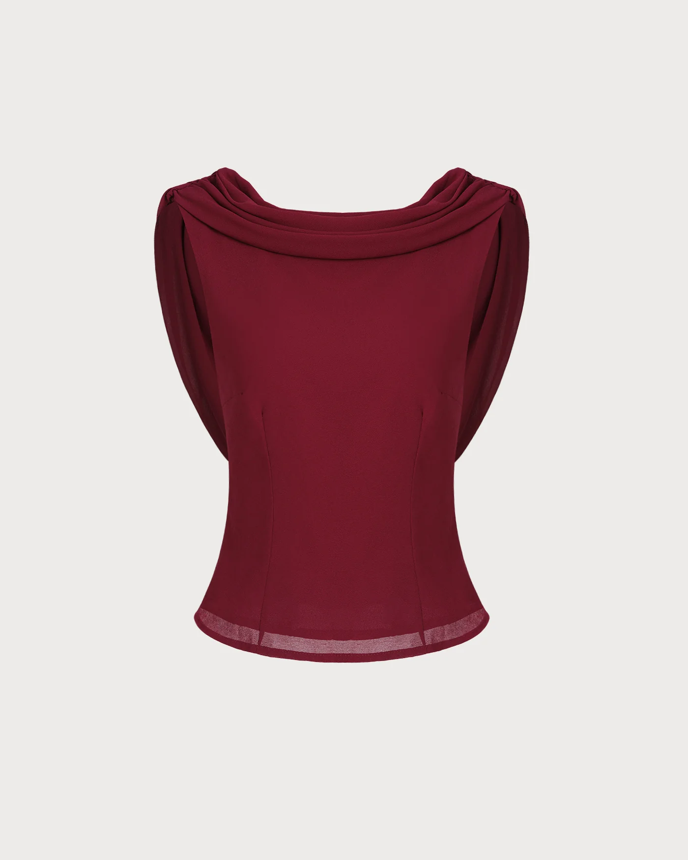 Wine Red Boat Neck Tank Top - Image 9